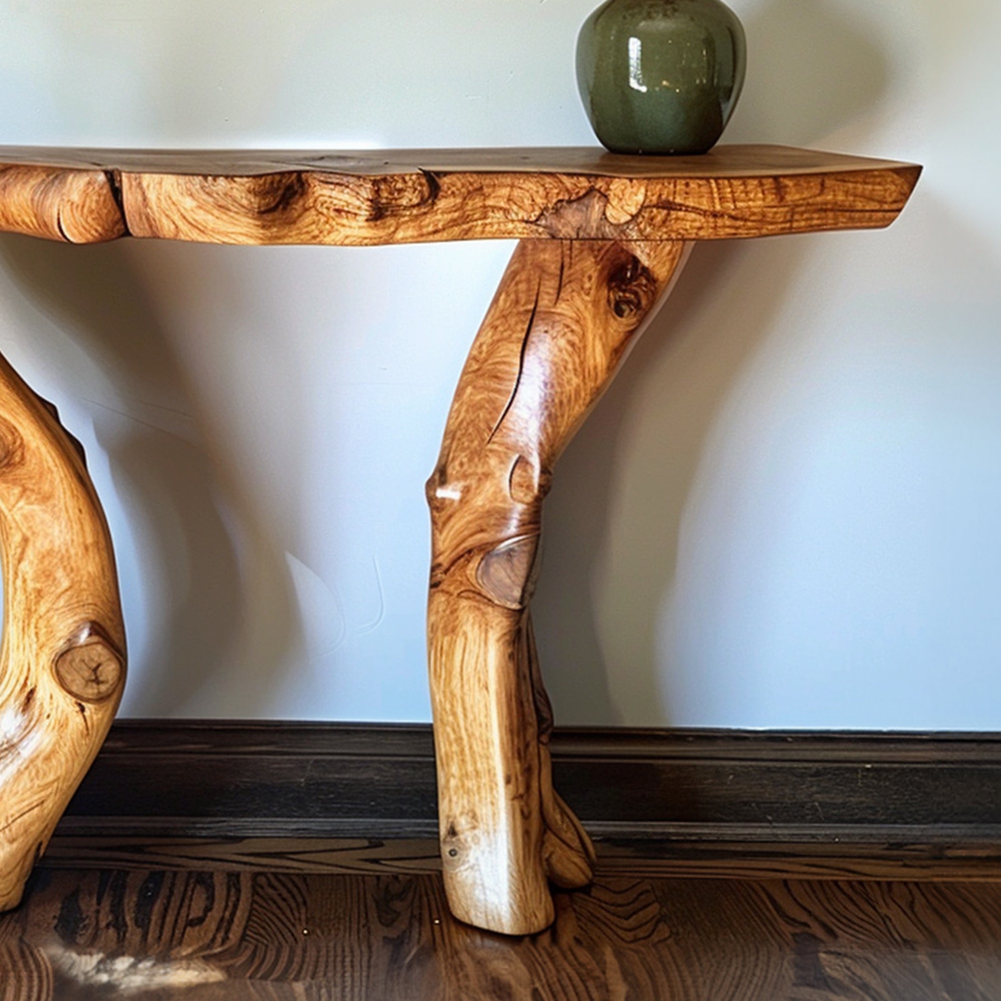 Live Edge Console Table Handcrafted For Rustic Home Styling SILDTCS015