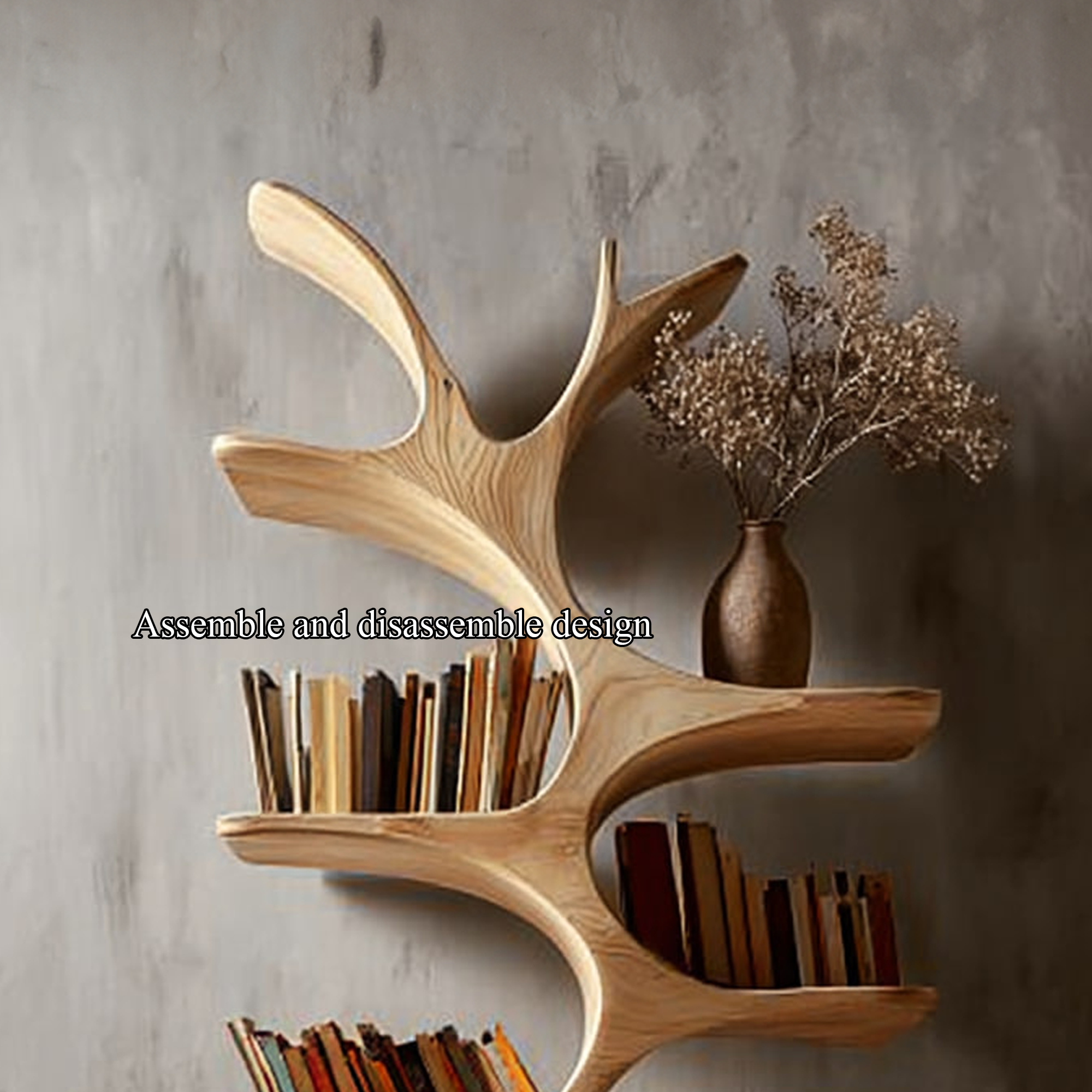 Midcentury Tree Bookcase Home Office SINLKITB249
