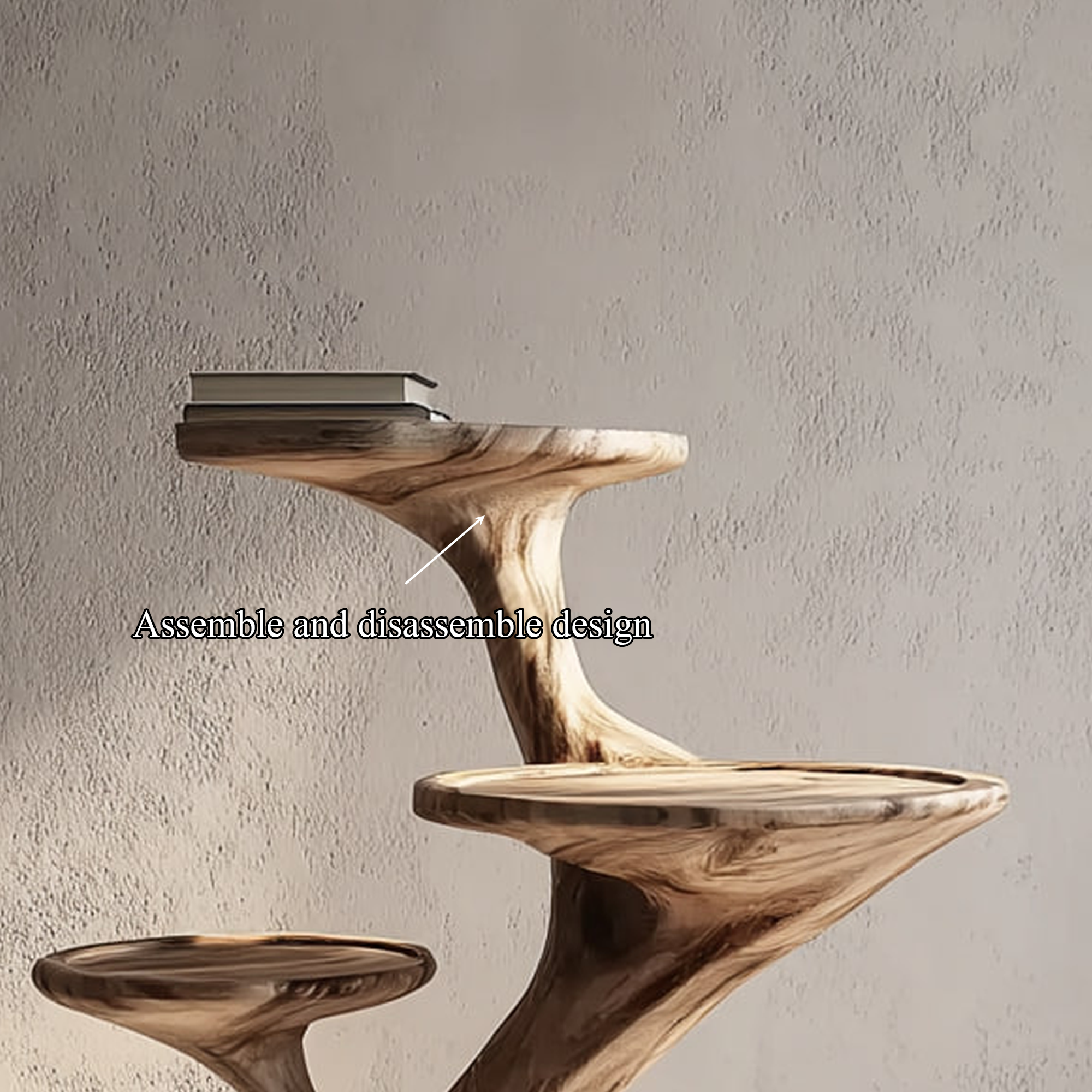 Rustic End Table Living Room Storage SINLKIBT111