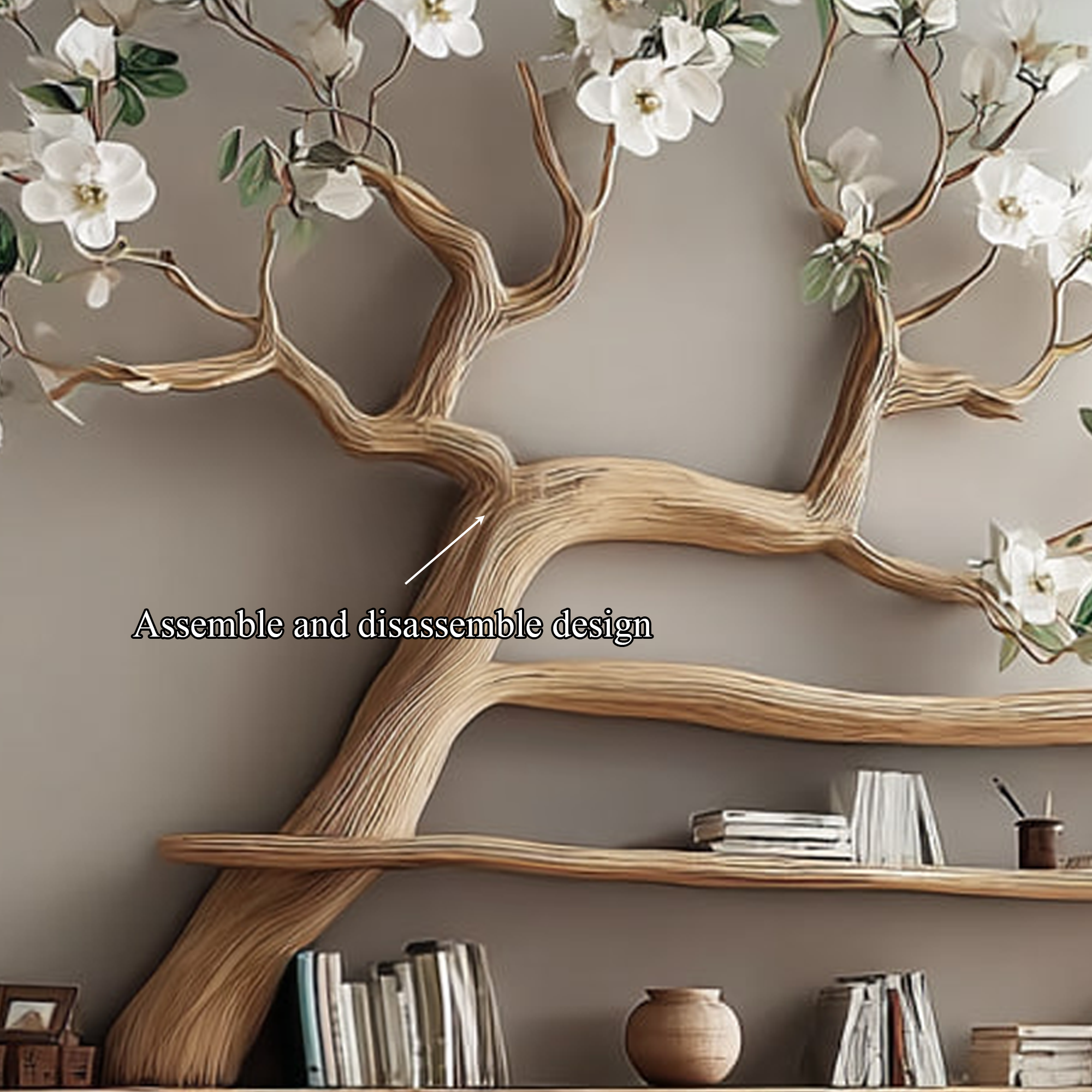 Mid Century Tree Bookshelf Holiday Home Office SINLKITB279