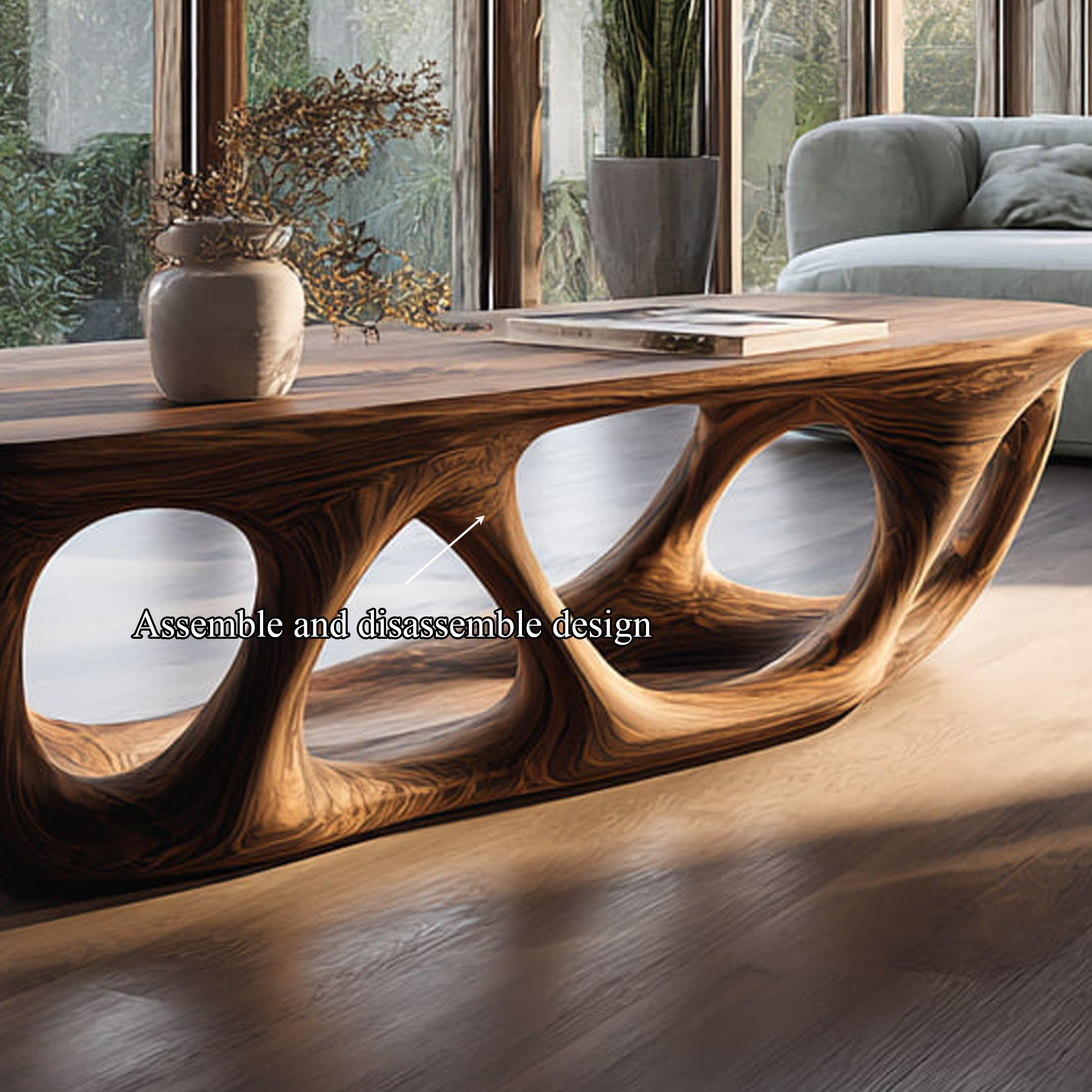 Mid Century Coffee Table Living Room Handmade SINLKICF160