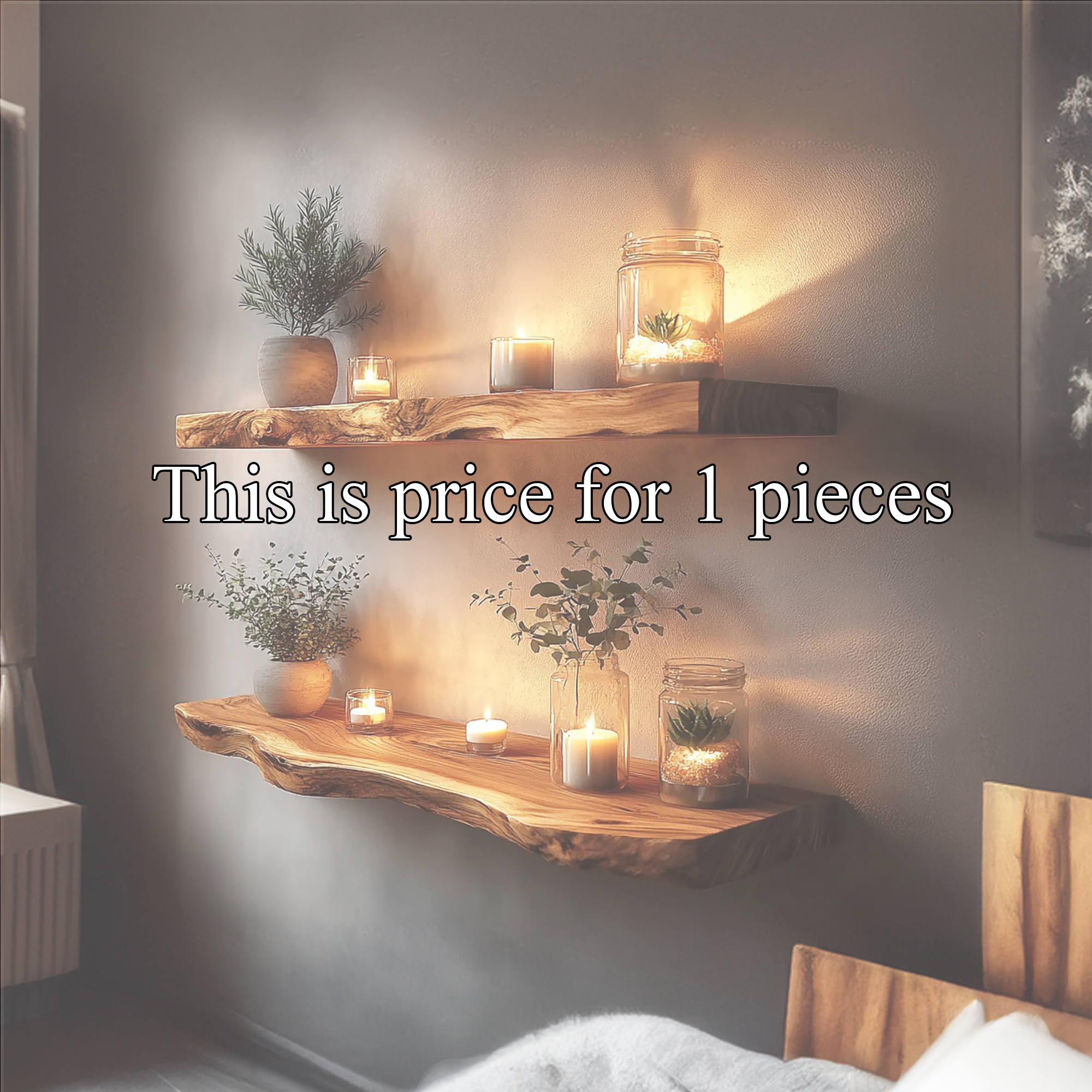 Rustic Floating Shelf Warm Decor Living Room Or Office SINLKIFL311