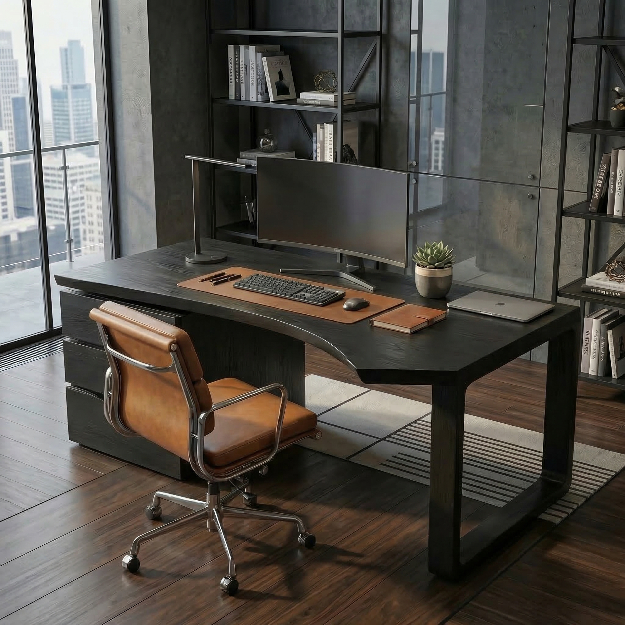 Mid Century Office Desk For Home Office And Workspace SINLKIDK092