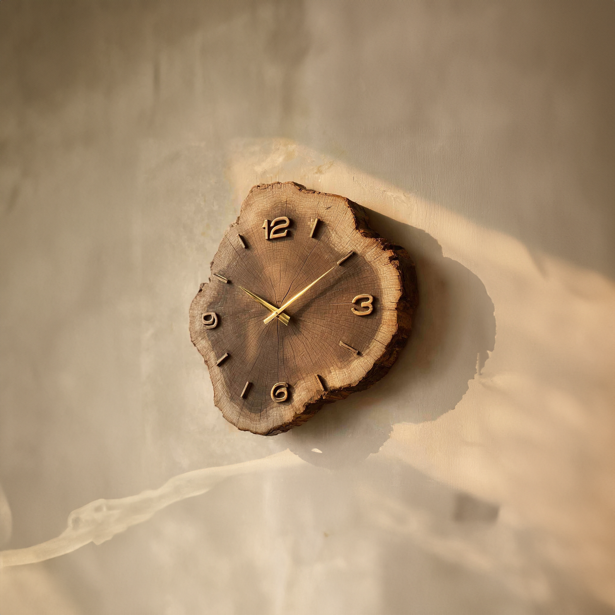 Rustic Natural Craft Wall Clock Living Room Or Study Room SINLKICK014