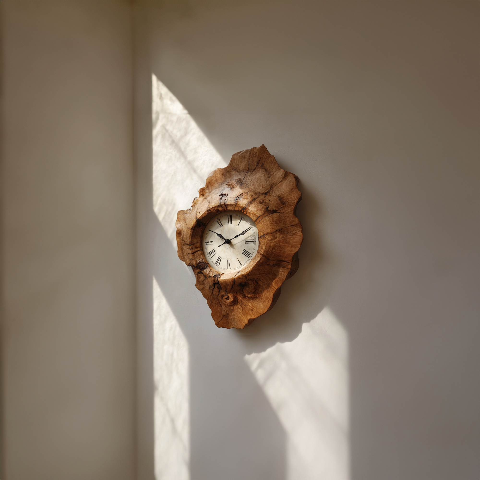 Rustic Organic Handmade Wood Wall Clock Entryway Or Living Room SINLKICK004