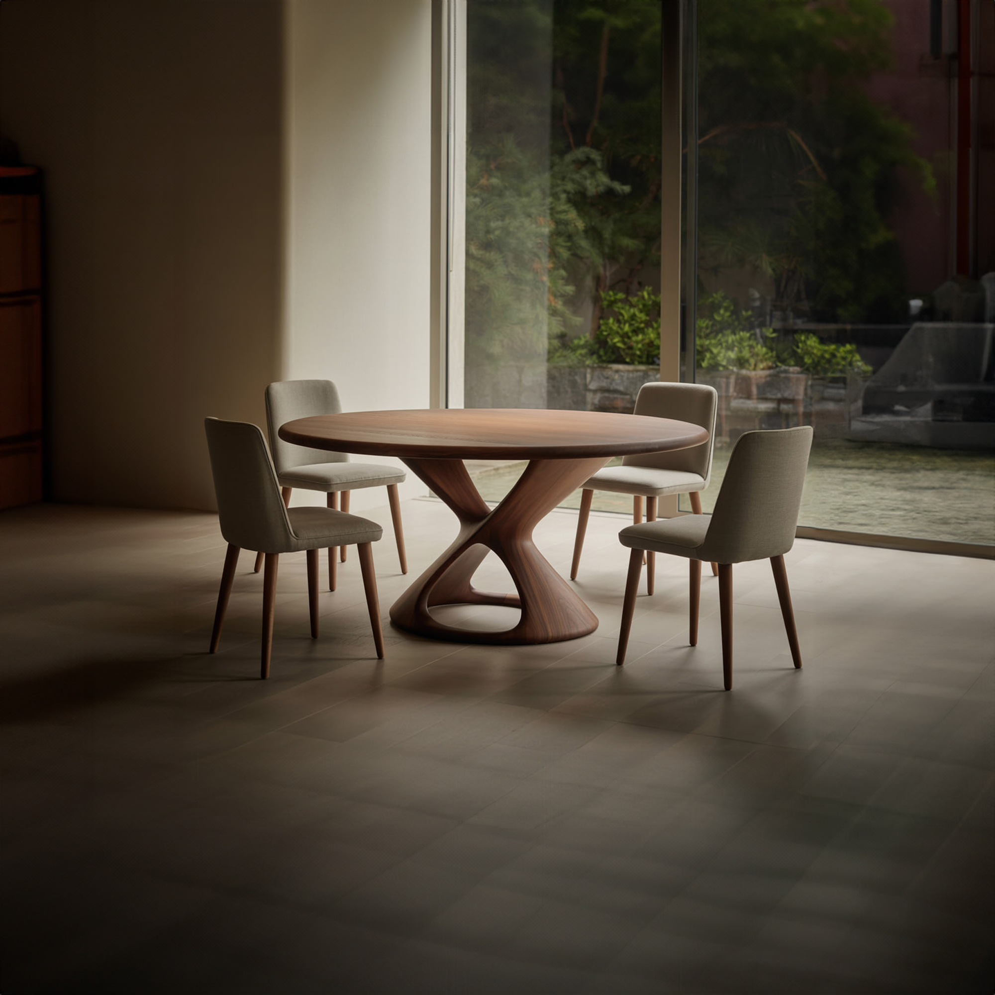 Organic Round Dining Table Kitchen SINLKIDT127