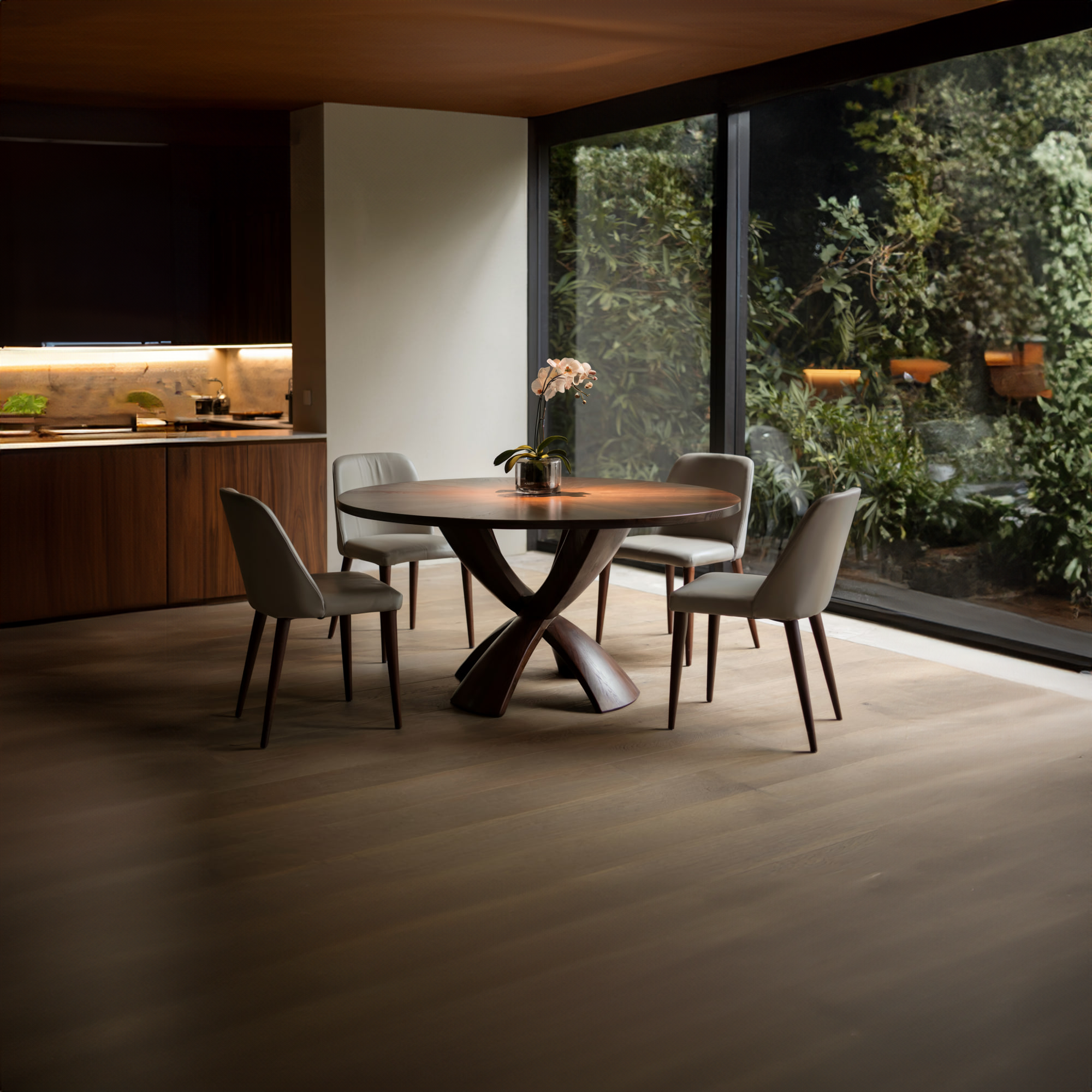 Mid Century Round Dining Table Sculptural Kitchen SINLKIDT125