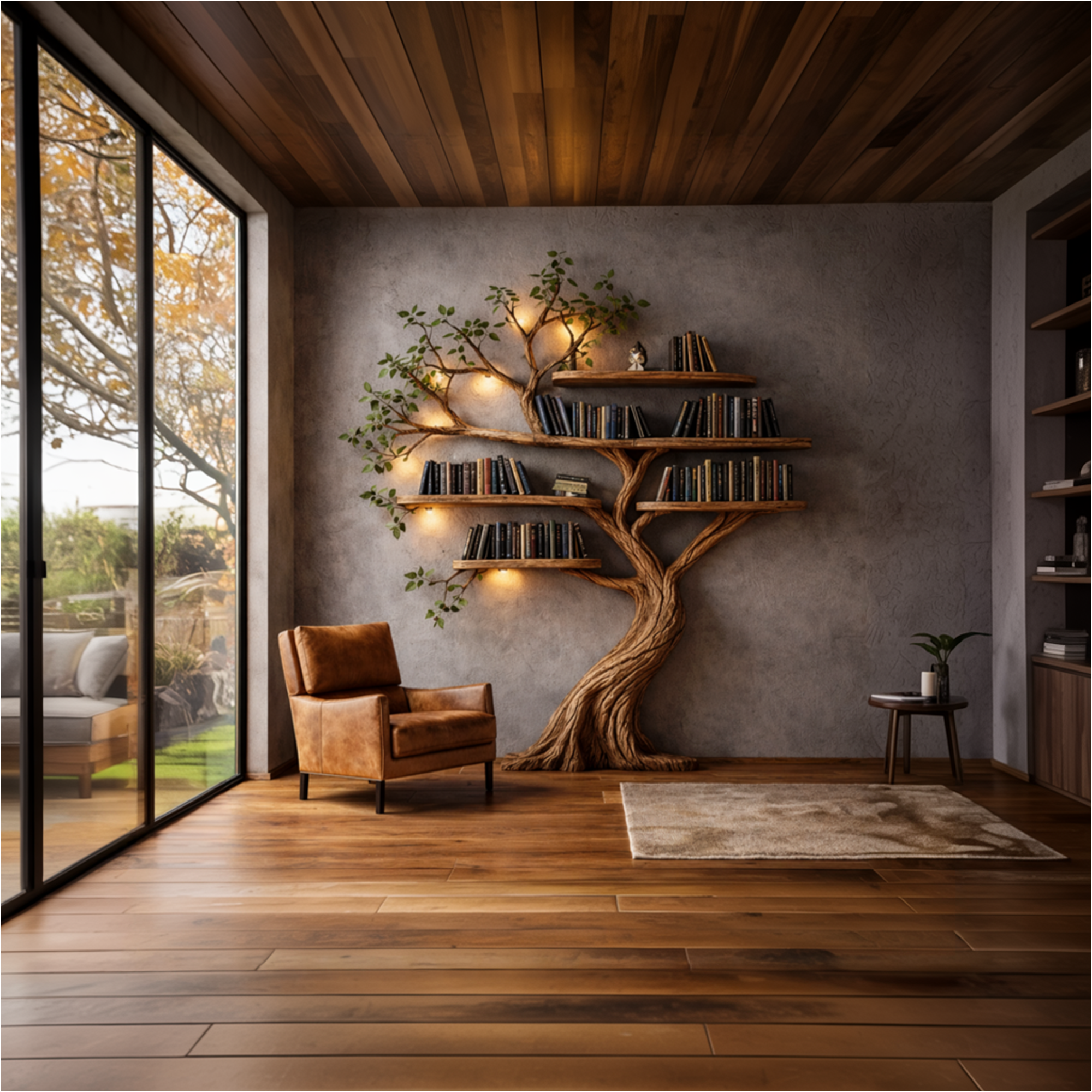 Organic Modern Sculptural Tree Bookshelf For Interior Space SINLKITB674