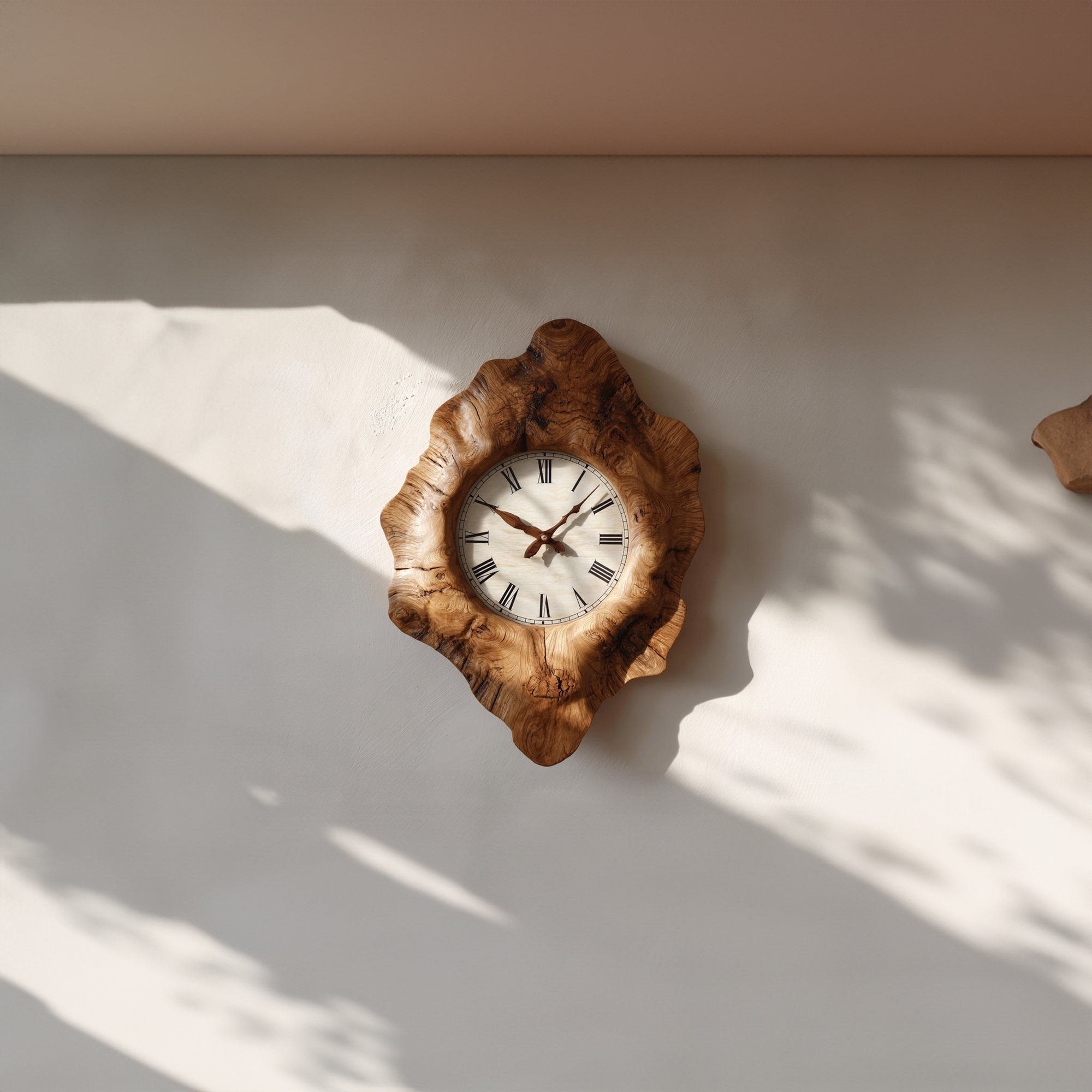 Rustic Organic Wooden Wall Clock Living Room Or Entryway Decor SINLKICK002