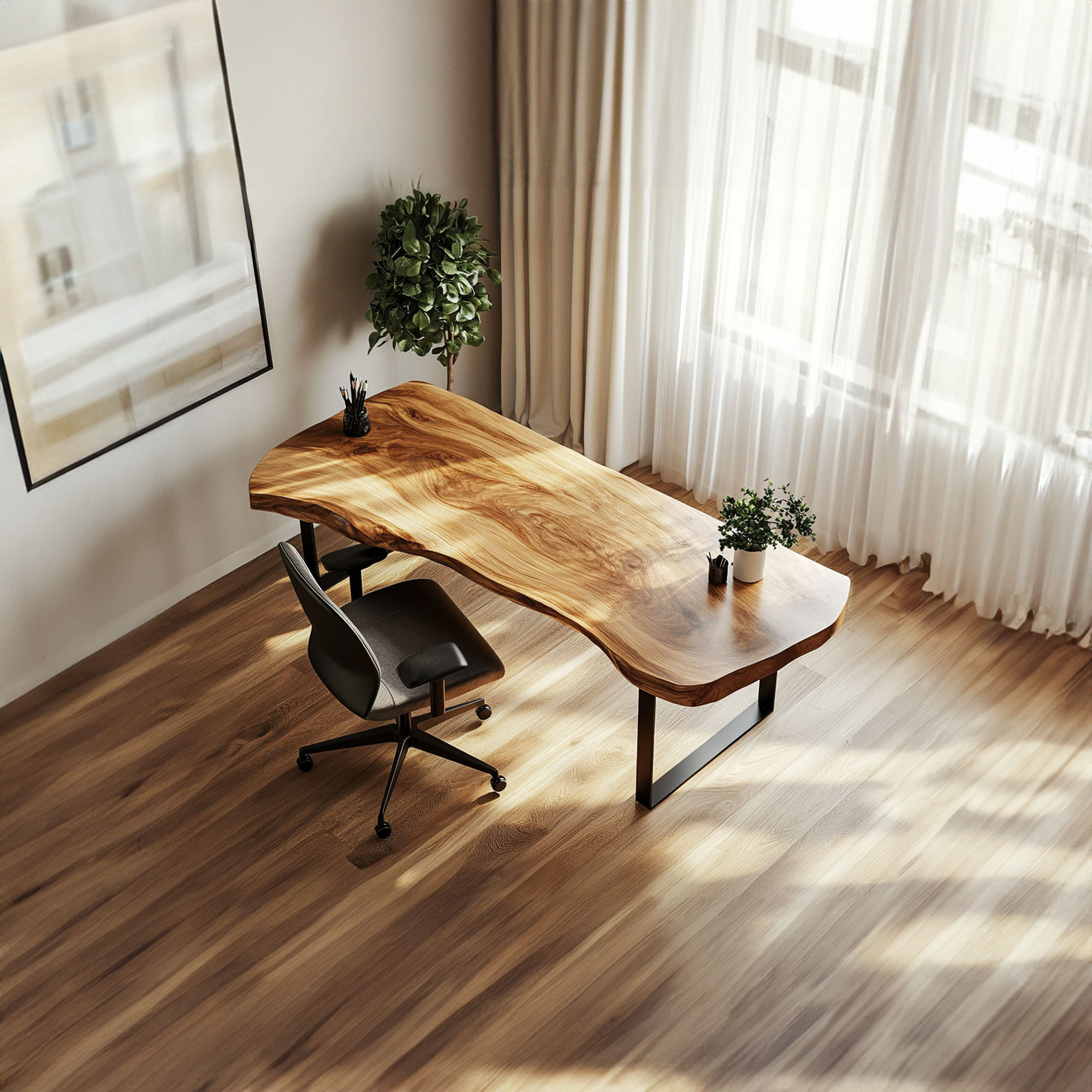 Warm Contemporary Writing Desk Study Room And Reading Room SINLKIDK031