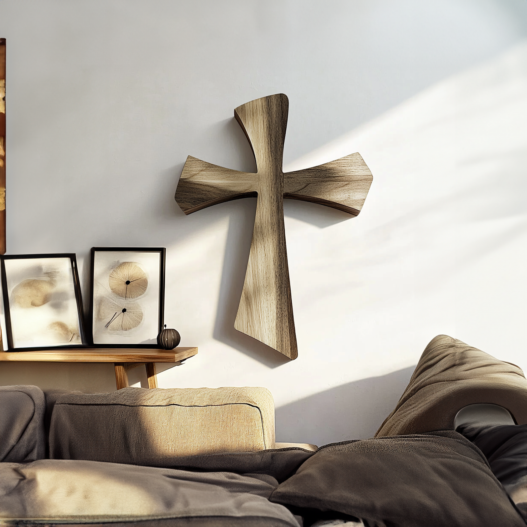 Rustic Faith Wall Cross Living Room And Study Room SINLKIWD010