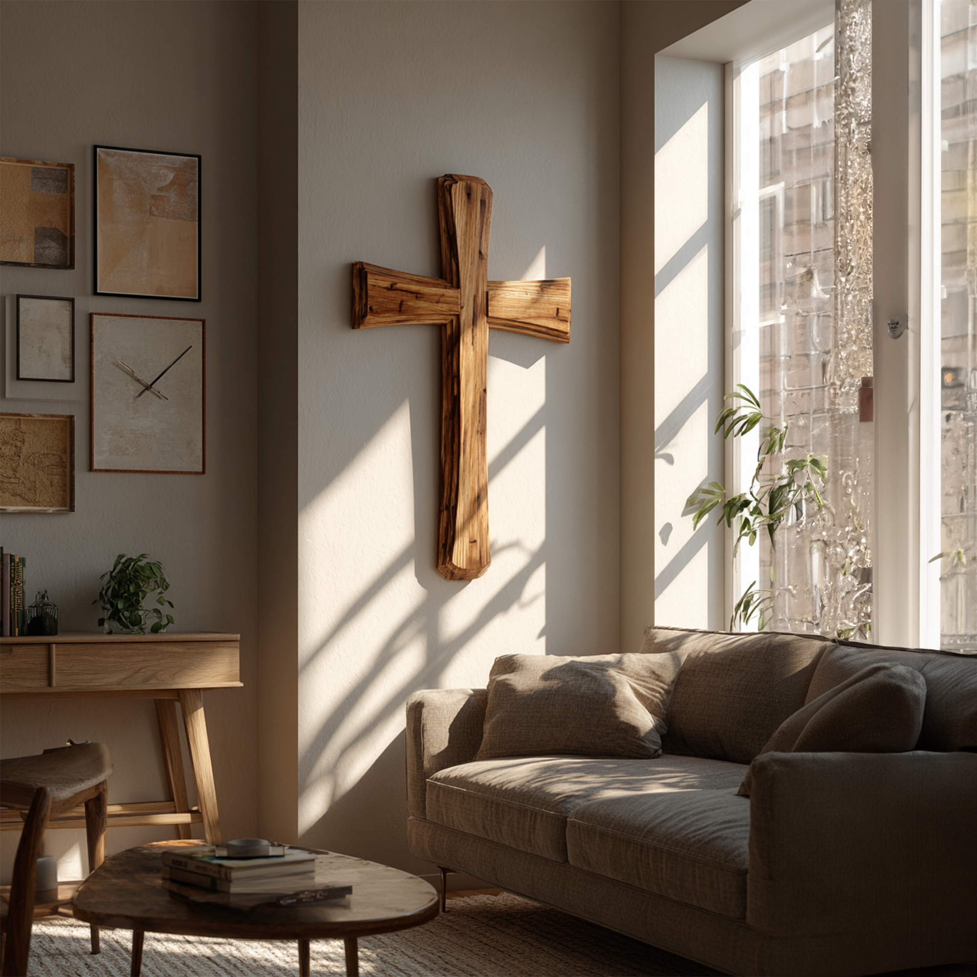 Rustic Decorative Wall Cross Home Office Or Living Room SINLKIWD005