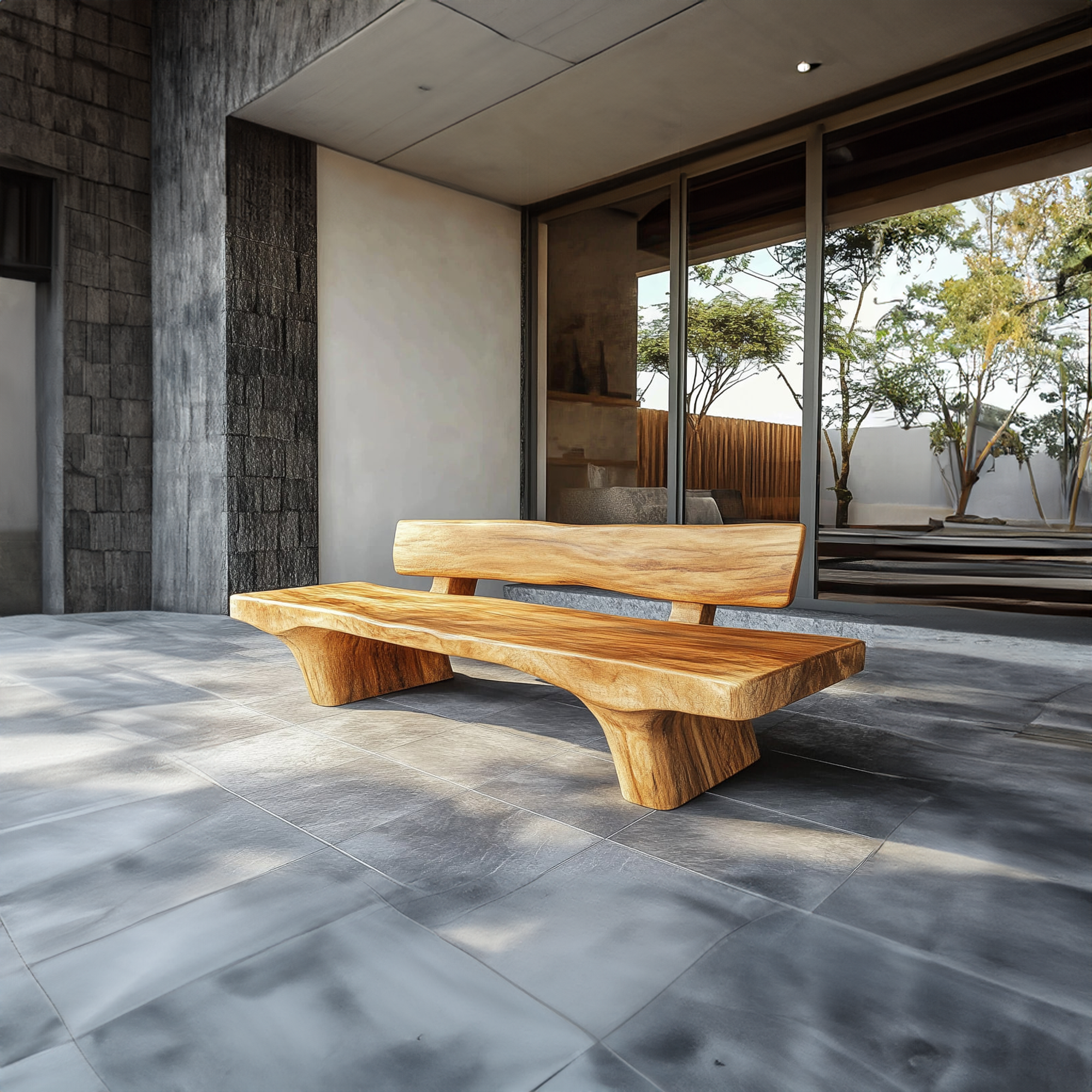Rustic Minimal Bench For Entryway And Bedroom SINLKIRS048