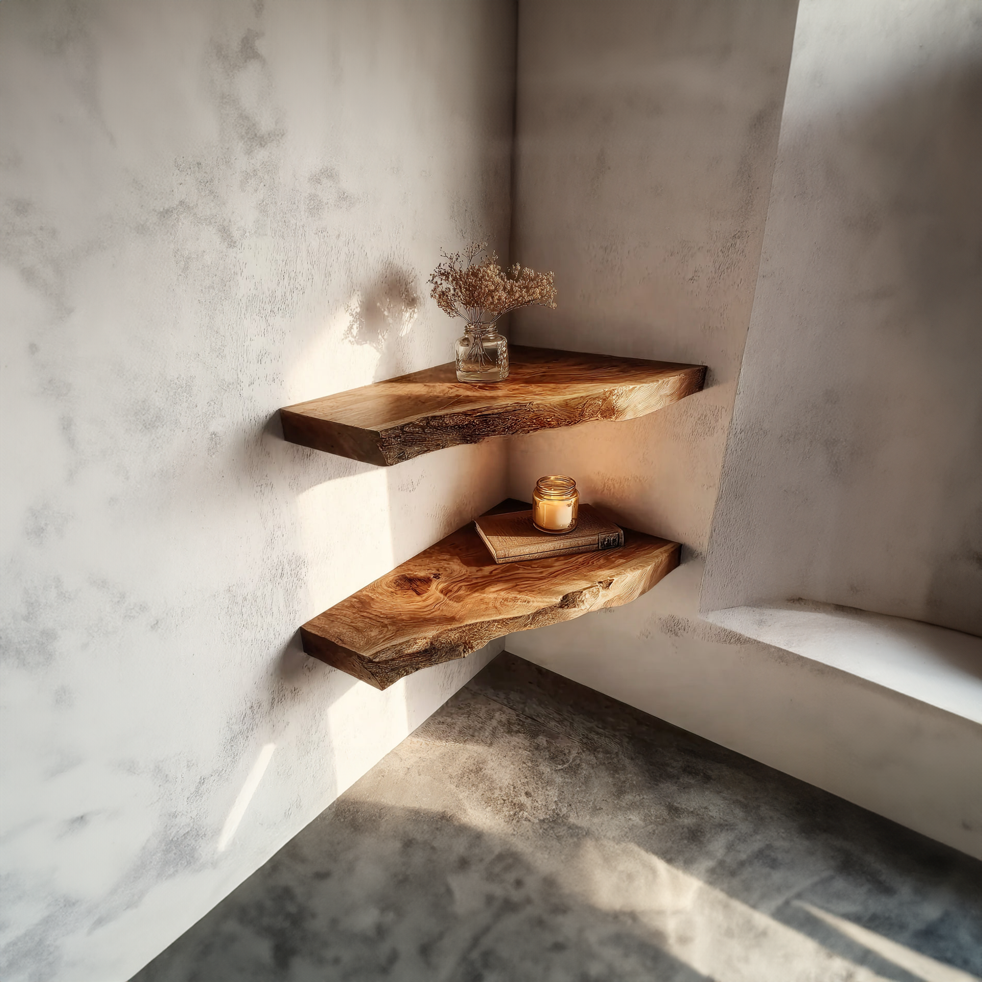 Rustic Floating Wall Shelf Hallway Or Bedroom SINLKIFL197