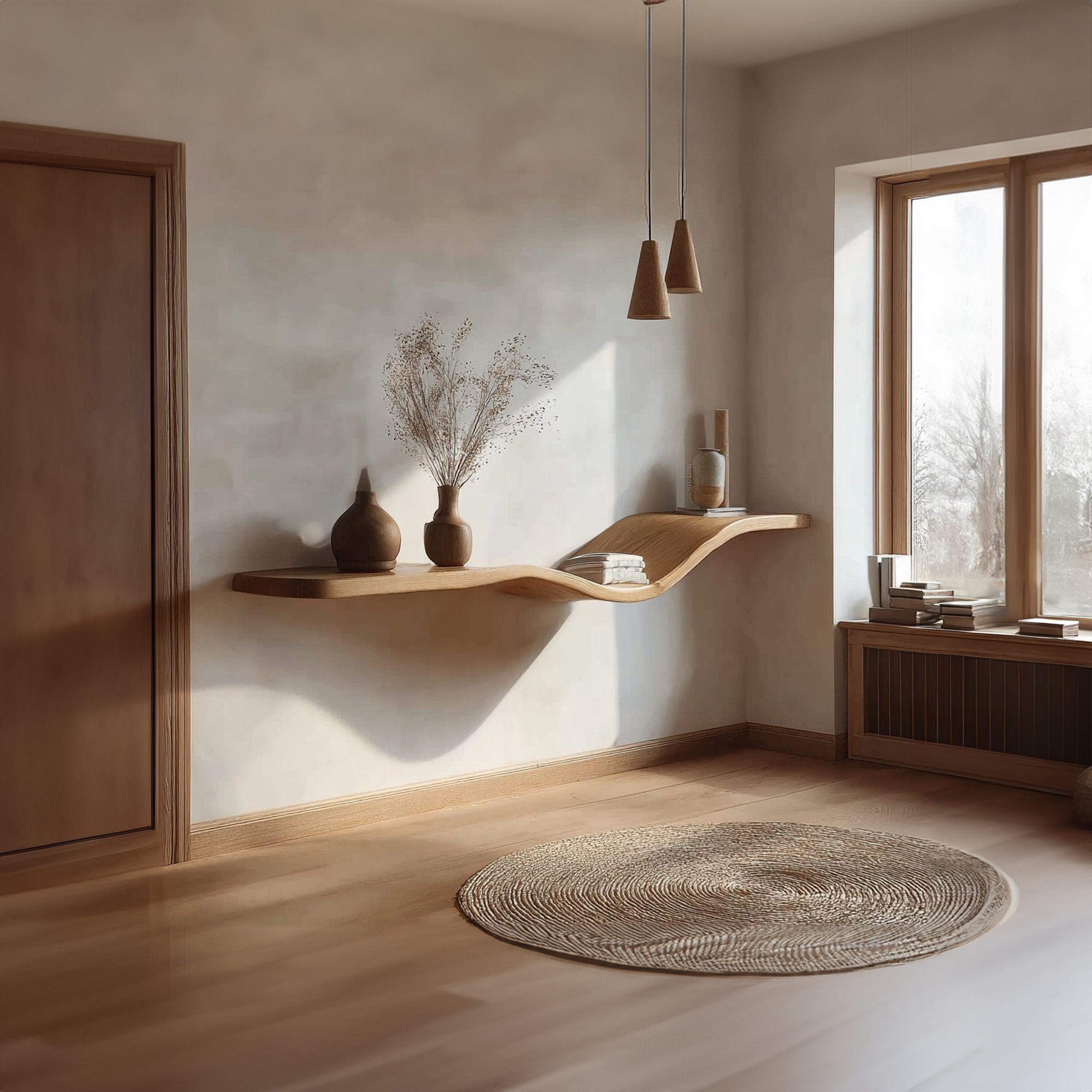 Organic Modern Wave Shelf Living Room Or Bedroom SINLKIFL266