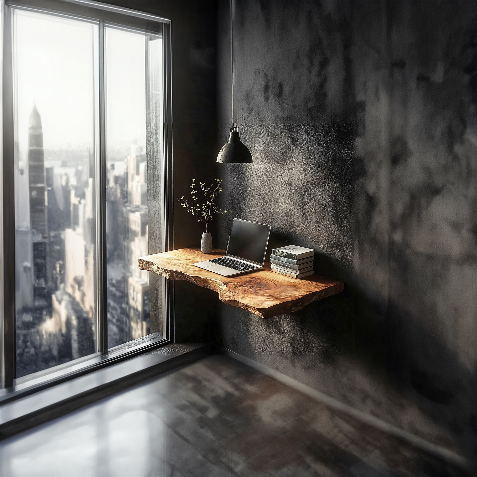 Rustic Floating Desk Workspace Or Living Room SINLKIFL289