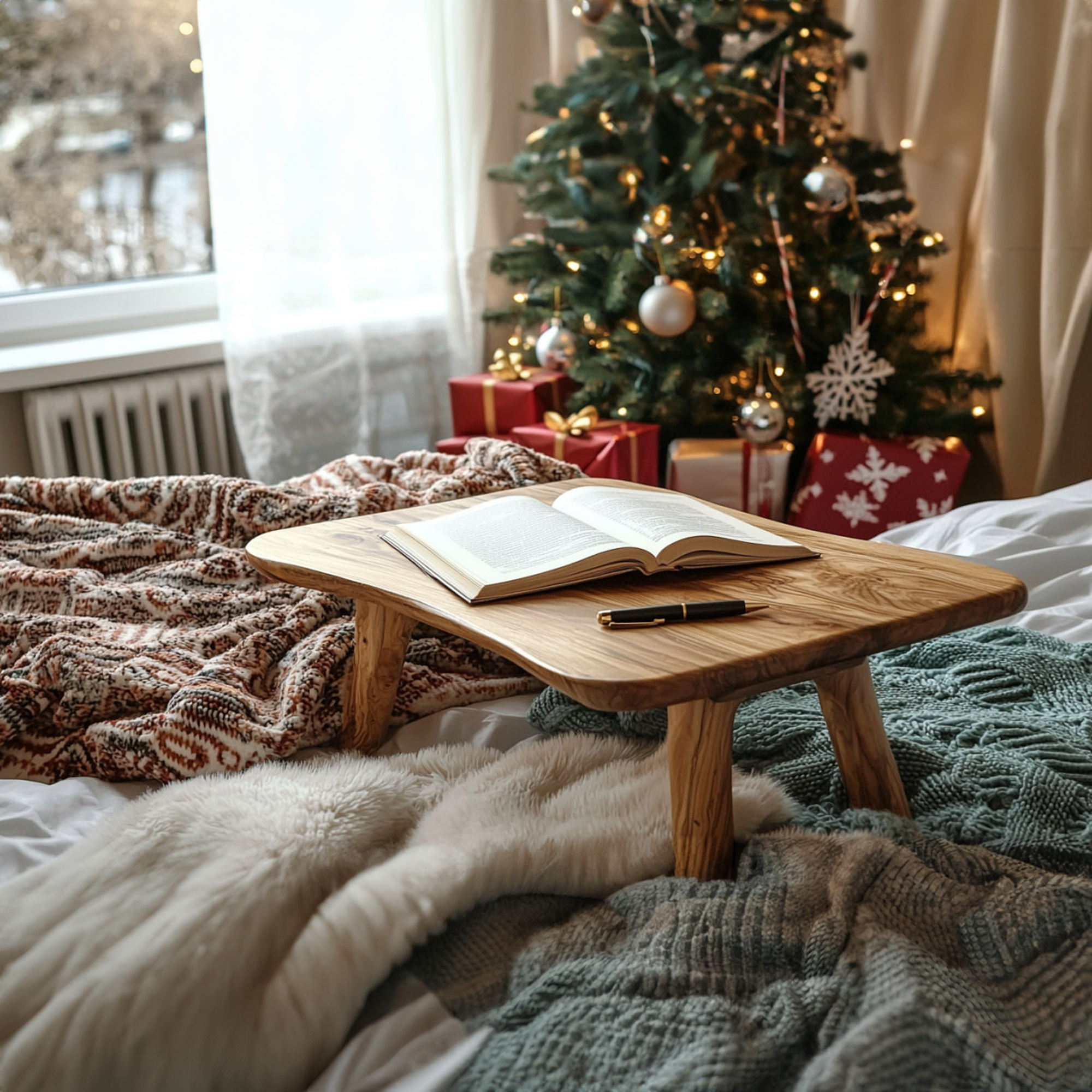 Rustic Live Edge Rustic Breakfast Table Cozy Bedroom SINLKIDK069