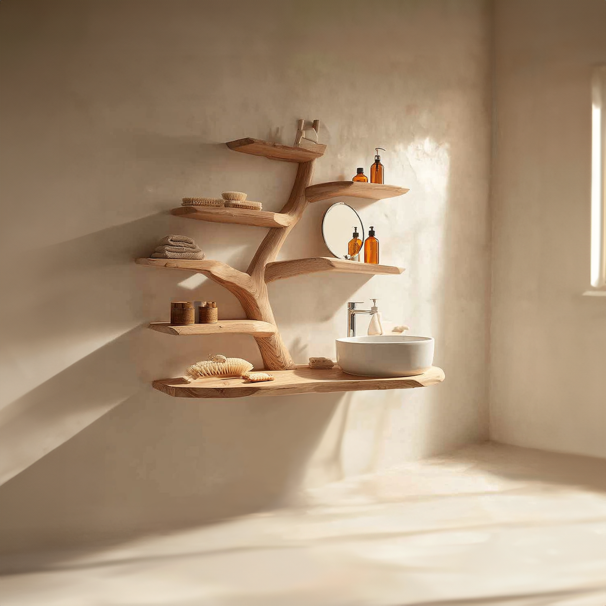 Rustic Branch Display Vanity Bathroom Or Minimal Washroom SINLKITBB012