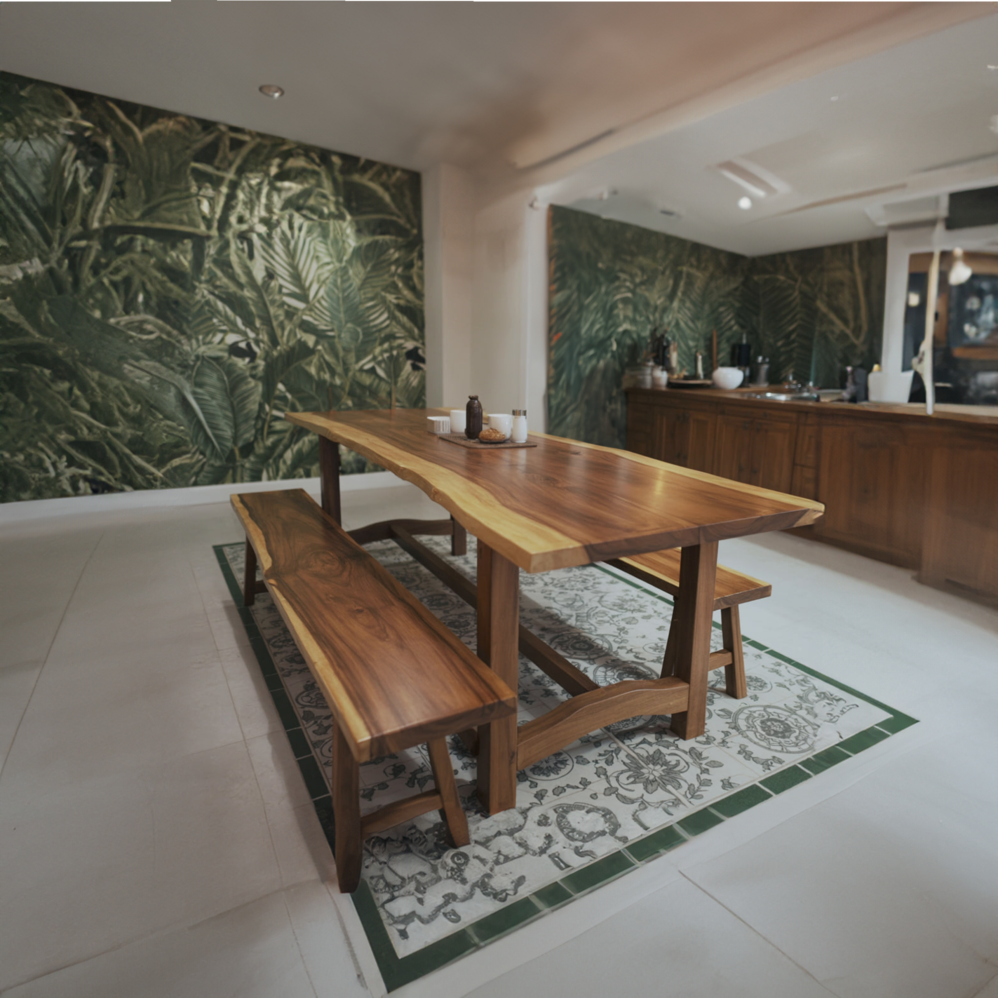 Rustic Live Edge Dining Table Handmade SINLSDTS132