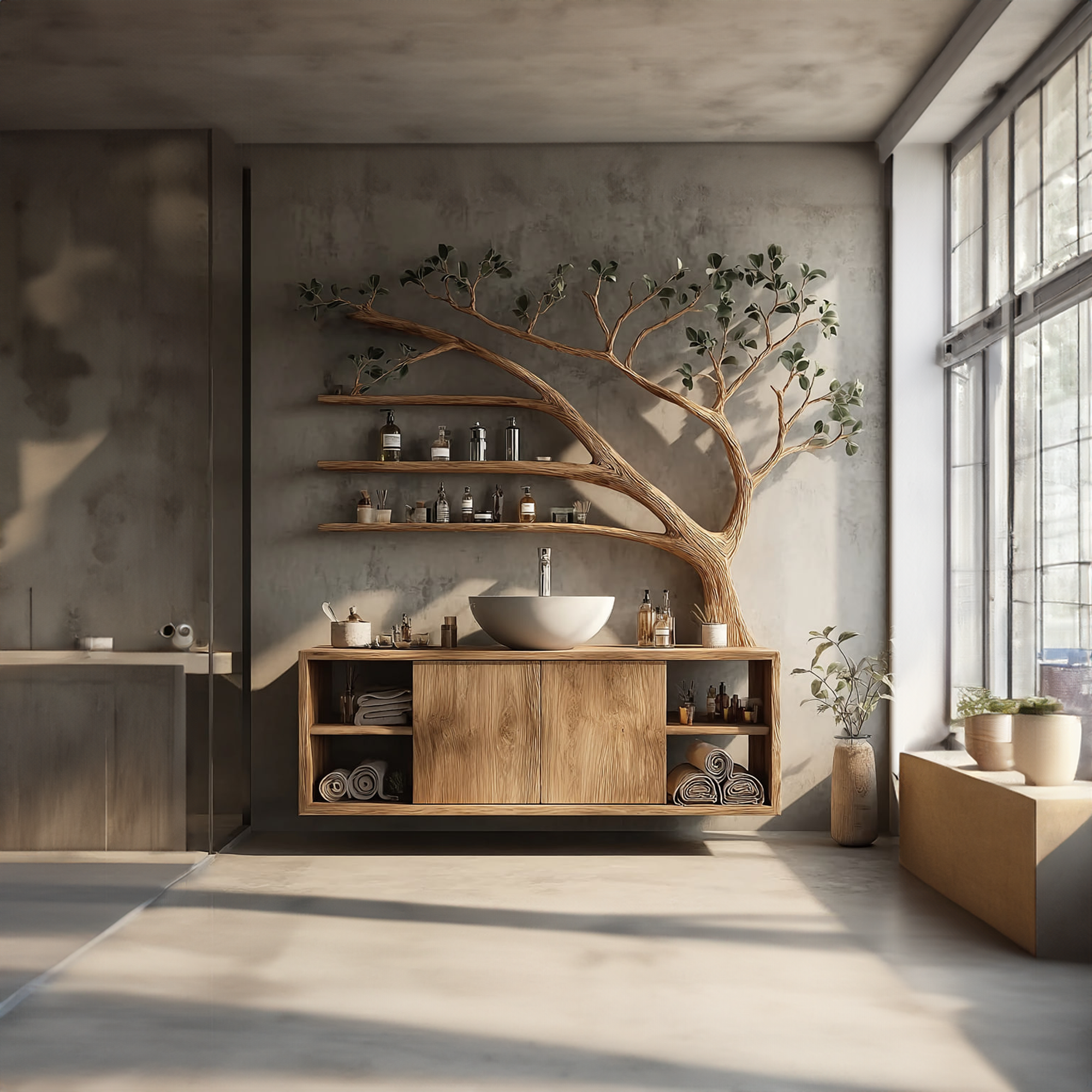 Rustic Tree Branch Vanity Bathroom Or Spa Room SINLKITBB014