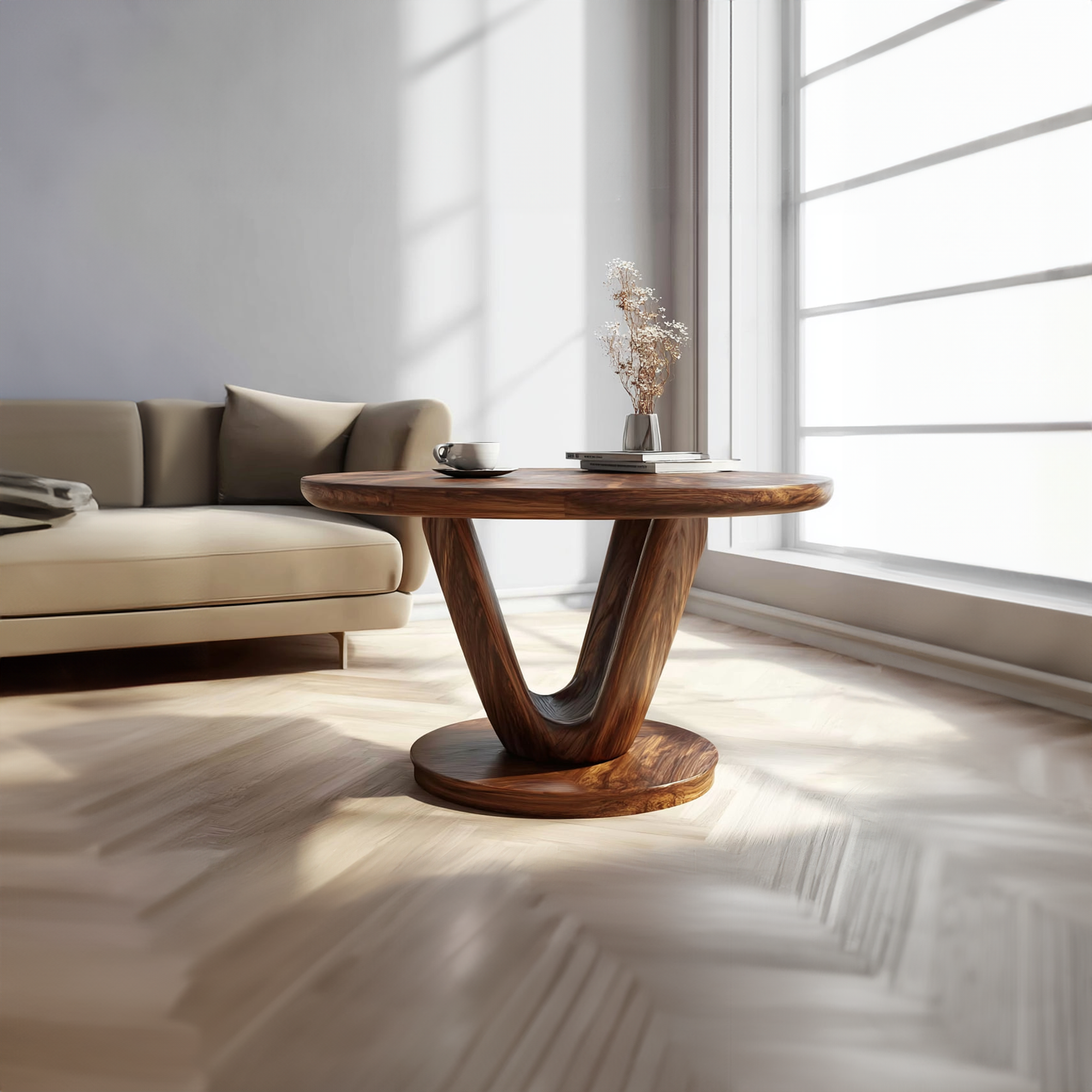 Modern Sculptural V Coffee Table Living Room Lounge Room SINLKICF207