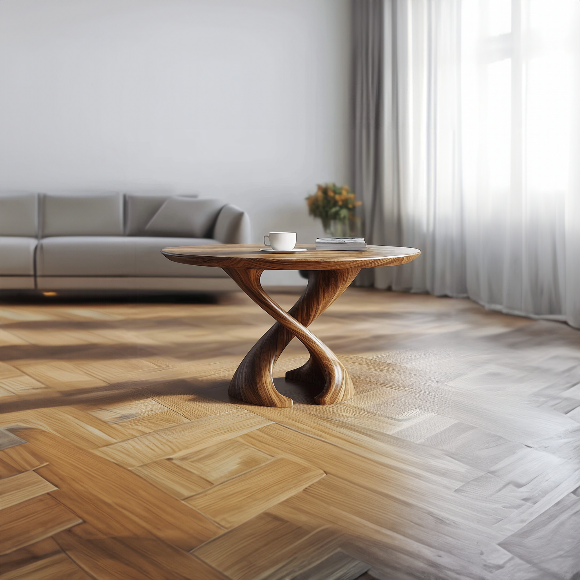 Mid Century Twist Coffee Table Living Room Studio Room SINLKICF201