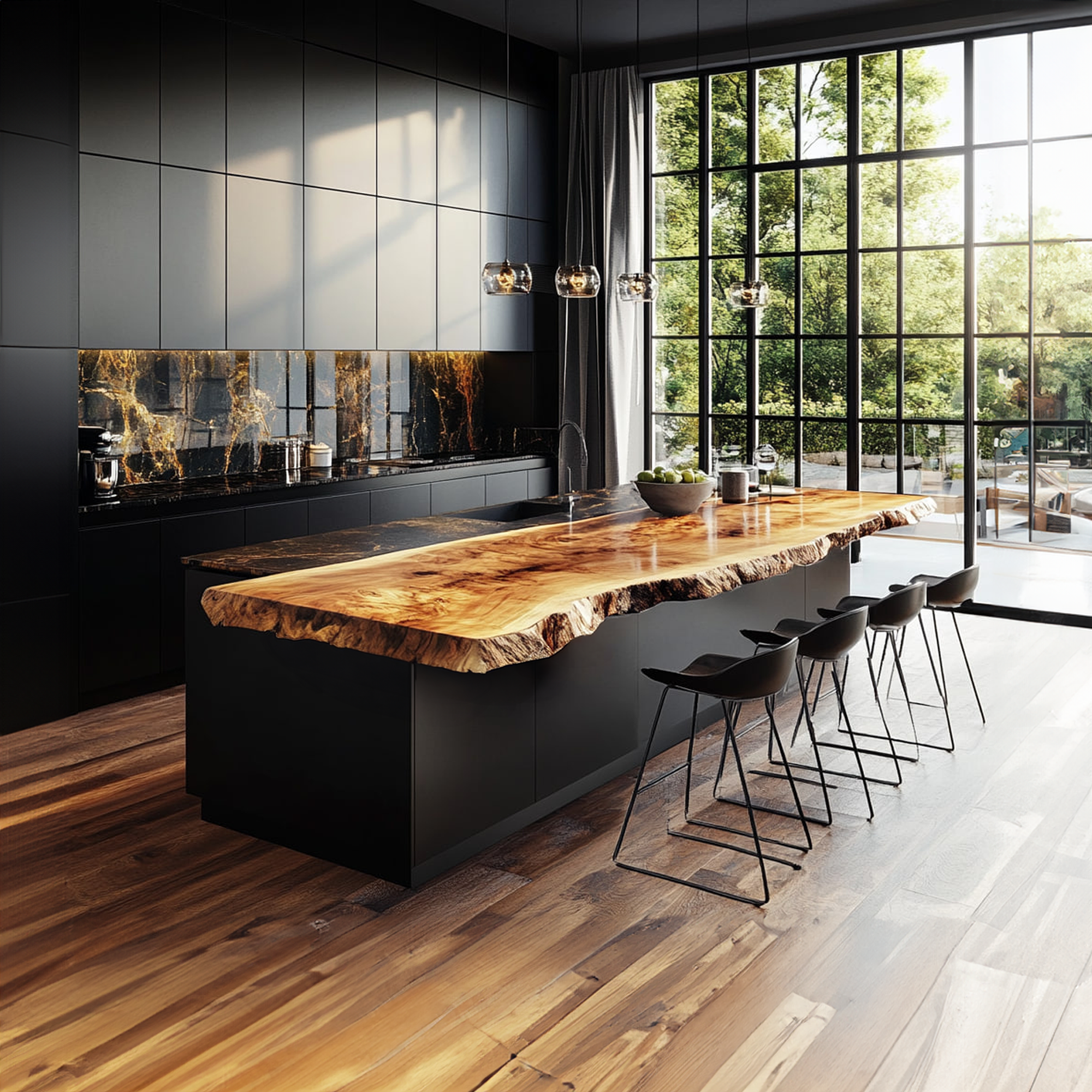 Modern Luxury Live Edge Kitchen Island Kitchen Or Dining Room SINLKIKI114