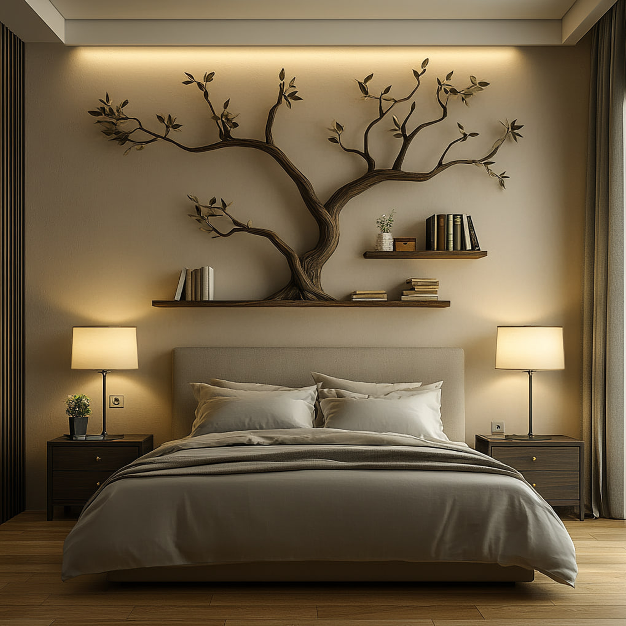 Mid Century Tree Branch Shelf Bedroom Decor SINLKITBS091