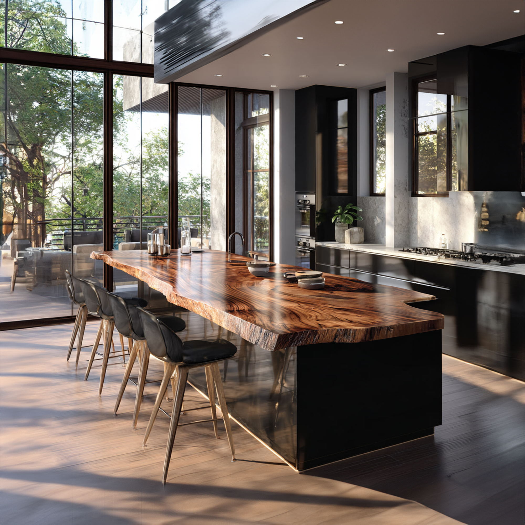 Rustic Luxury Live Edge Counter Kitchen Or Home Bar SINLKIKI119