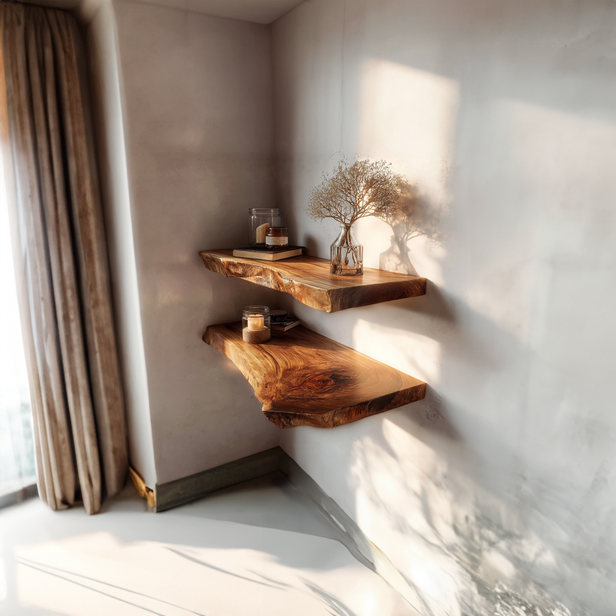 Rustic Floating Shelf Entryway Or Living Room SINLKIFL304