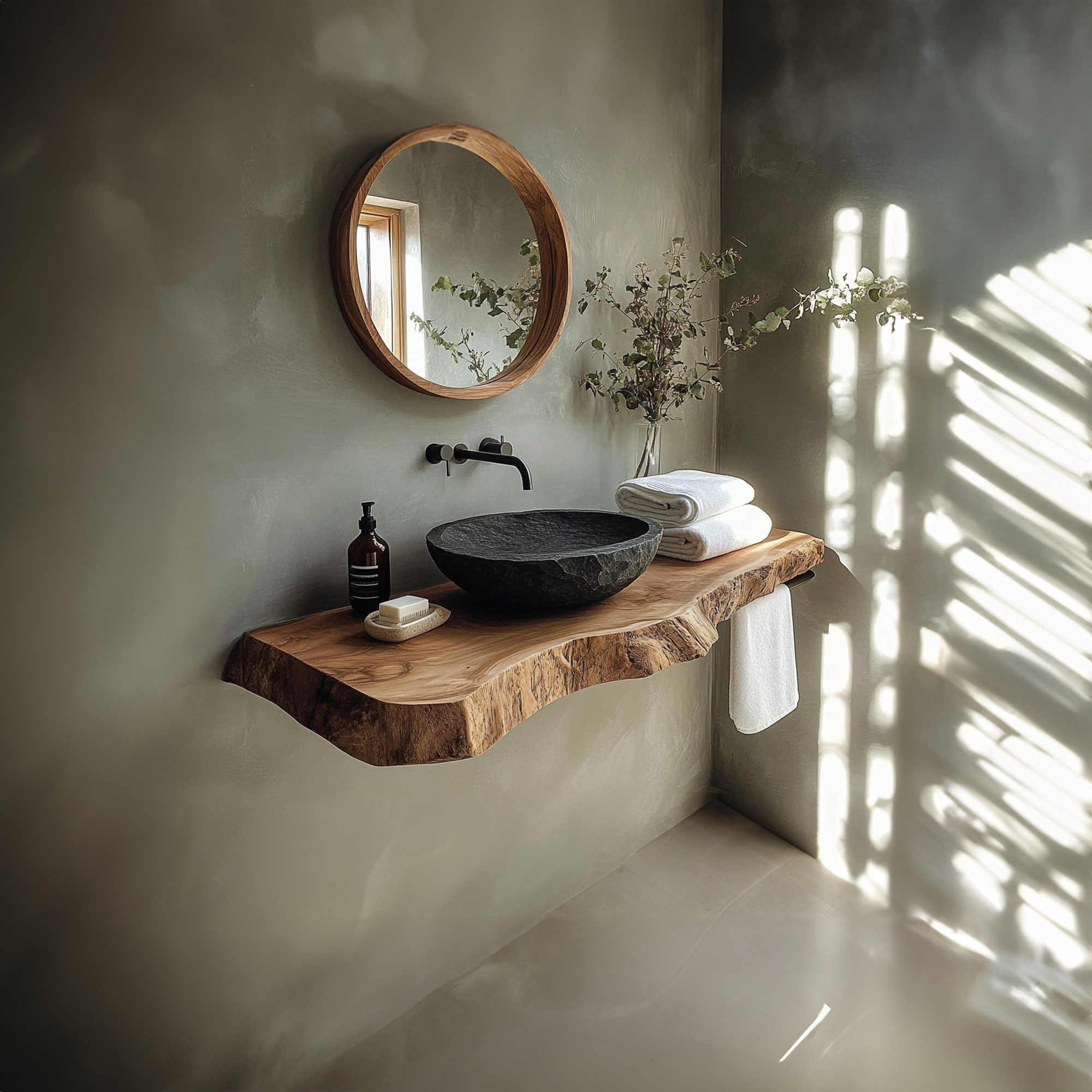 Rustic Floating Shelf Farmhouse Vanity Bathroom SINLBRV116