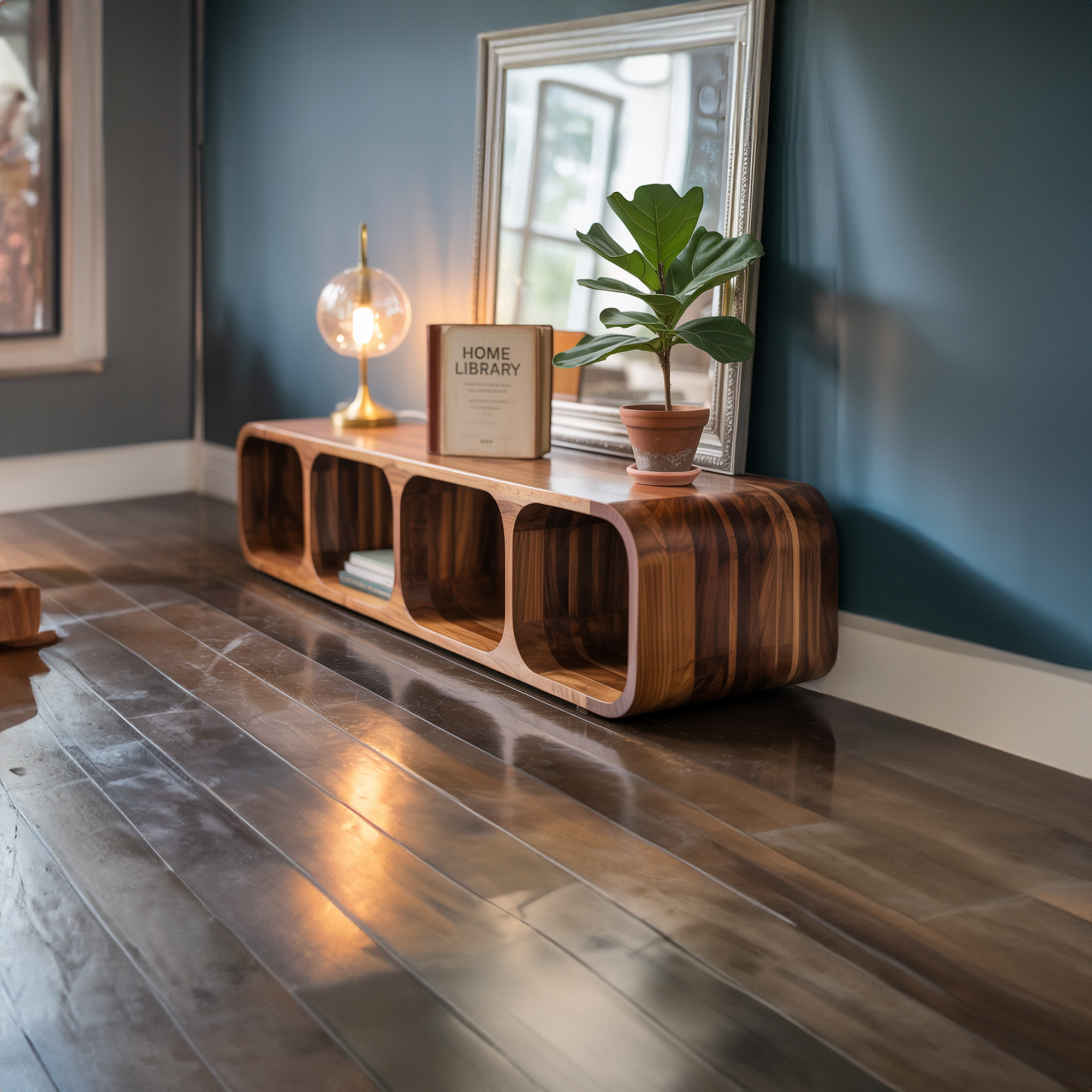 Mid Century Wooden Low Storage Cabinet Living Room Or Entryway SINLKISC274