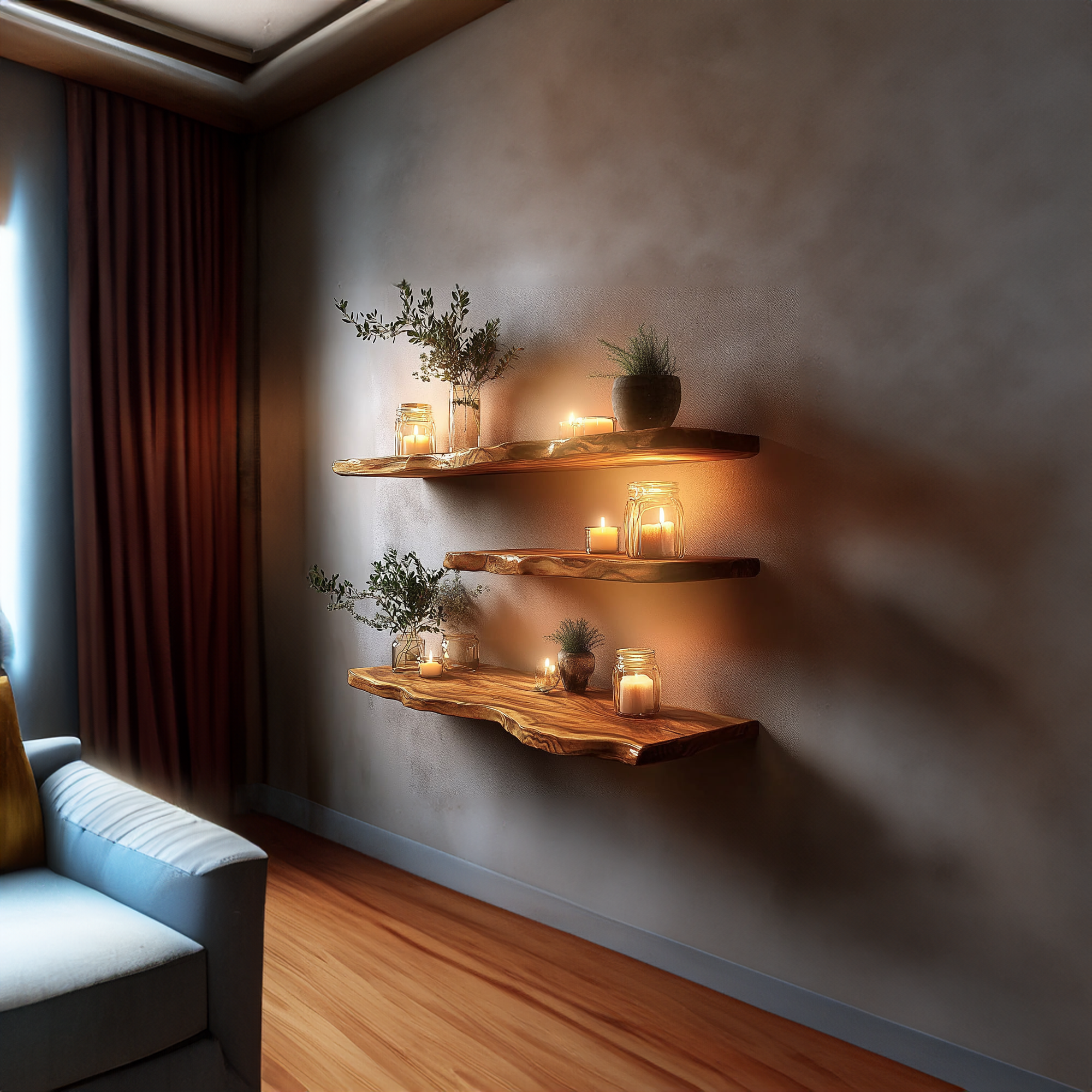 Rustic Floating Shelf Cozy Living Room Or Bedroom SINLKIFL308