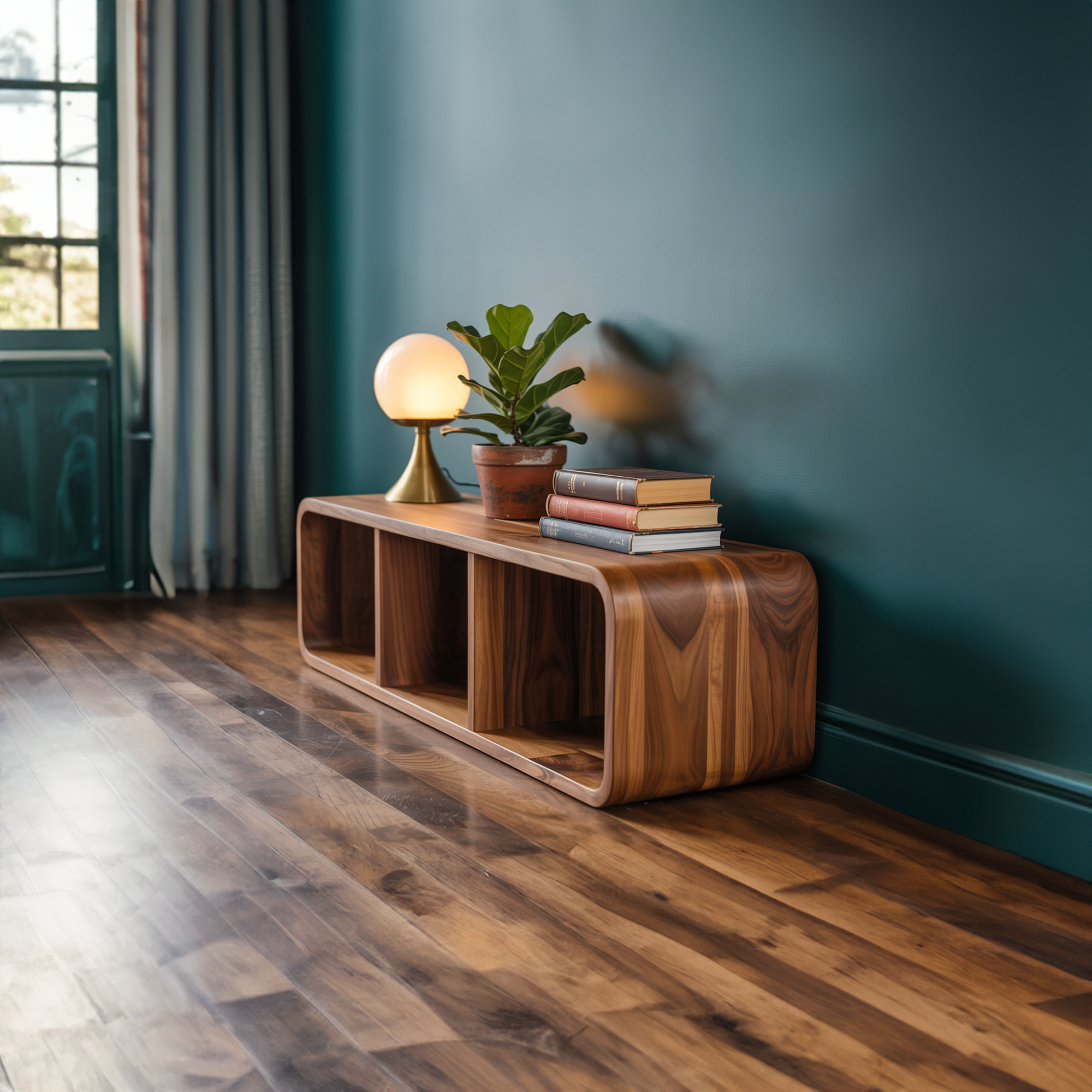 Mid Century Wooden Display Storage Cabinet Living Room Or Entryway SINLKISC275