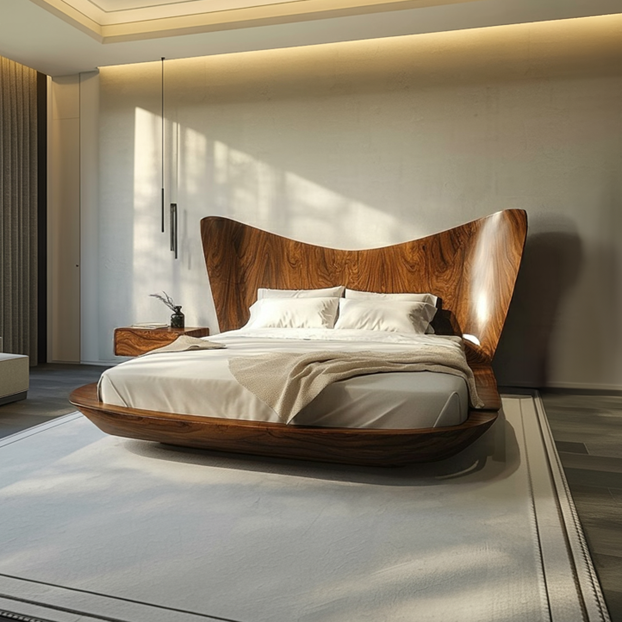 Contemporary Minimalist Bed Frame Bedroom Interior SINLKIWB084