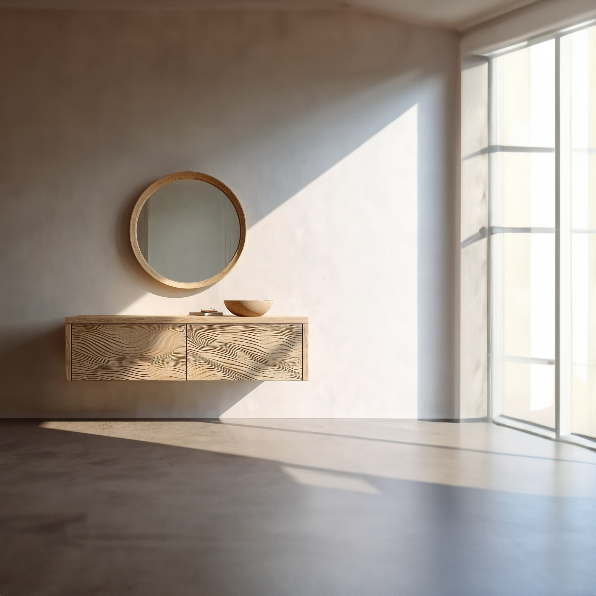 Rustic Wood Bathroom Vanity Cabinet Minimalist Bathroom Decor SINLKIBRV155