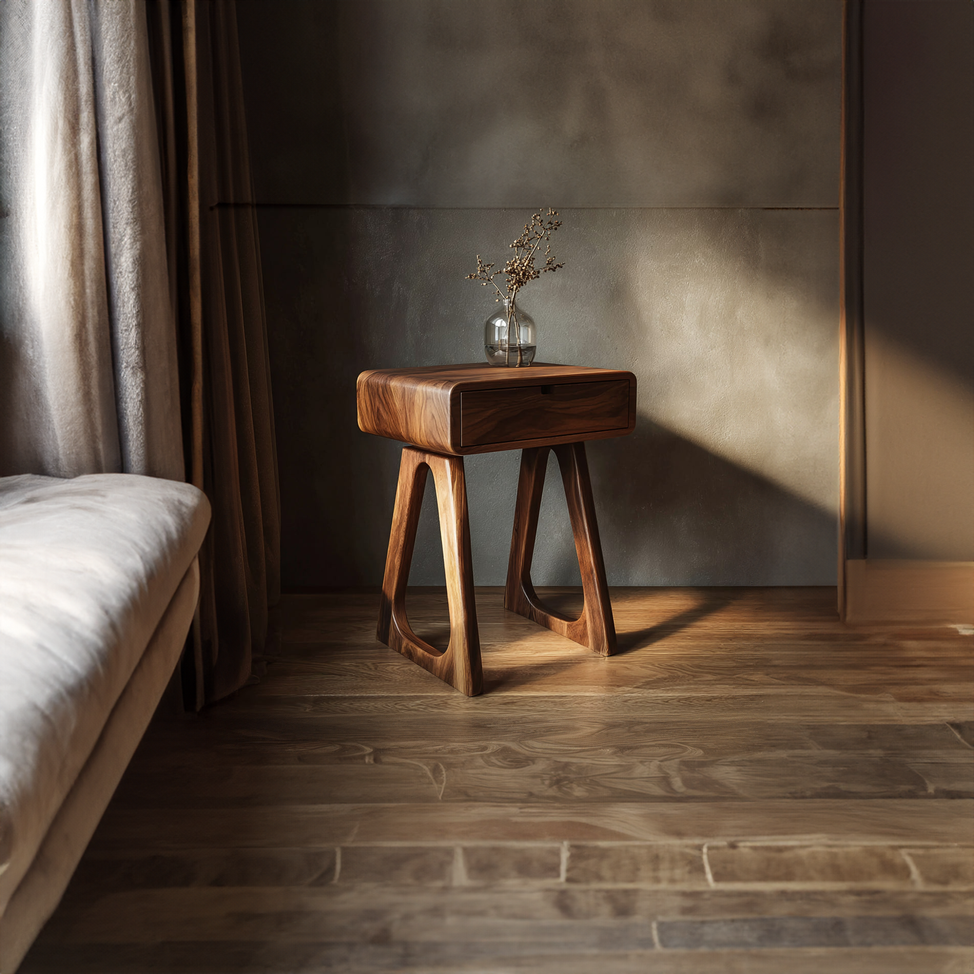 Modern Minimalist Nightstand Bedroom Or Guest Room SINLKICC021