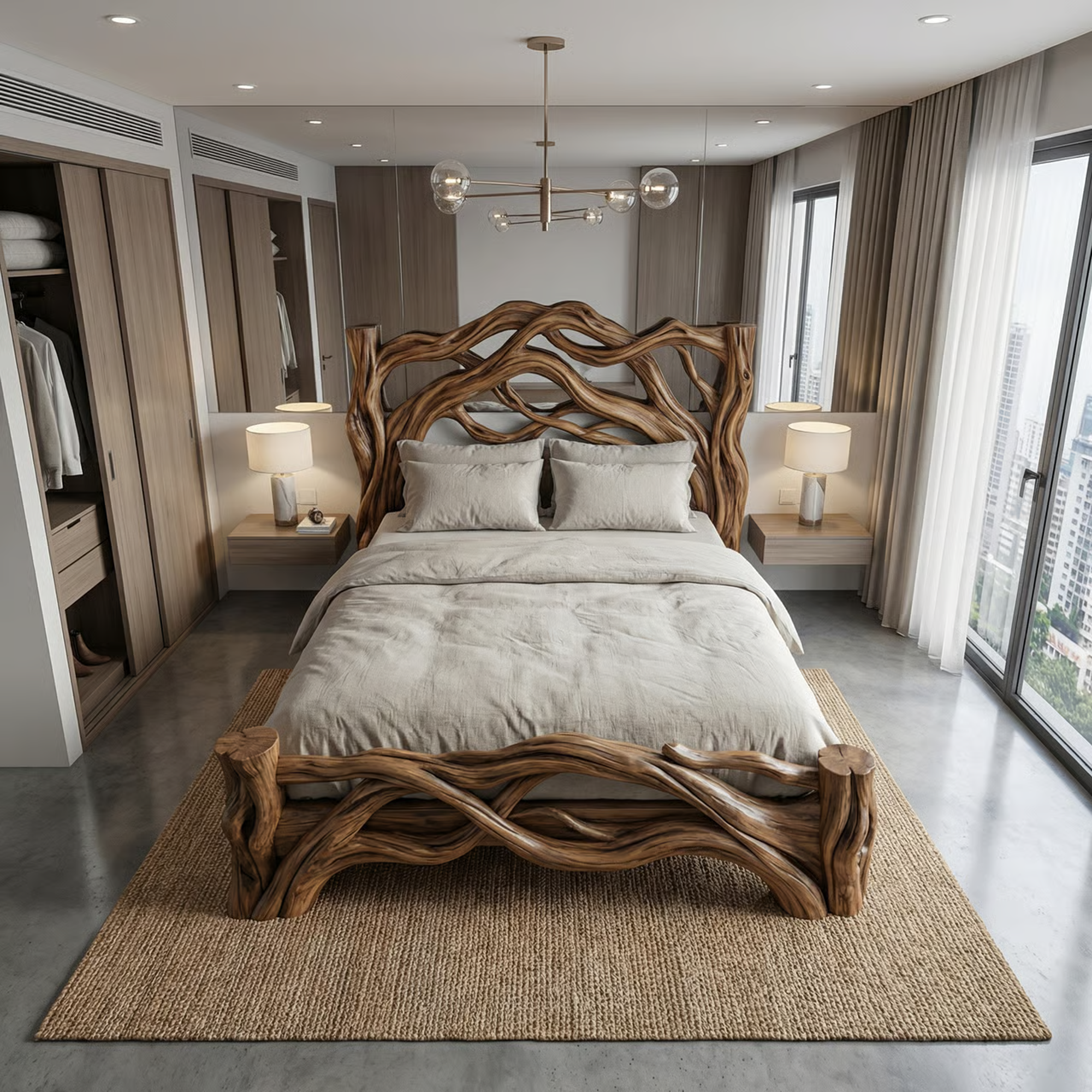 Rustic Bedroom Bed Design For Bedroom And Sleeping Space SINLKIWB108