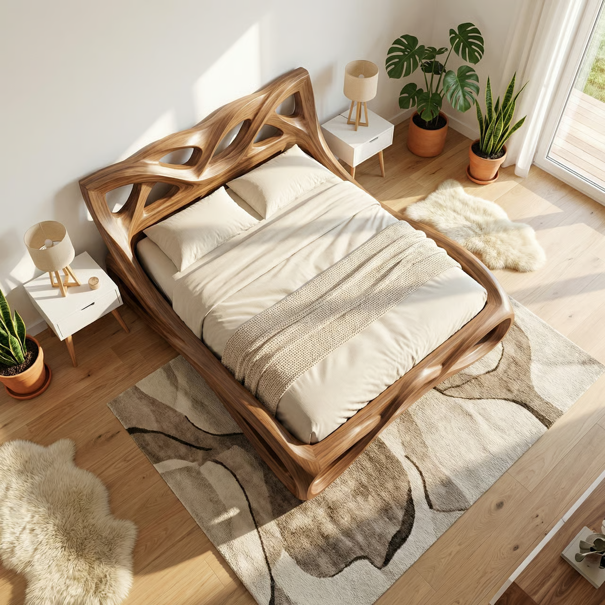 Rustic Decorative Bedroom Bed For Bedroom And Personal Space SINLKIWB111
