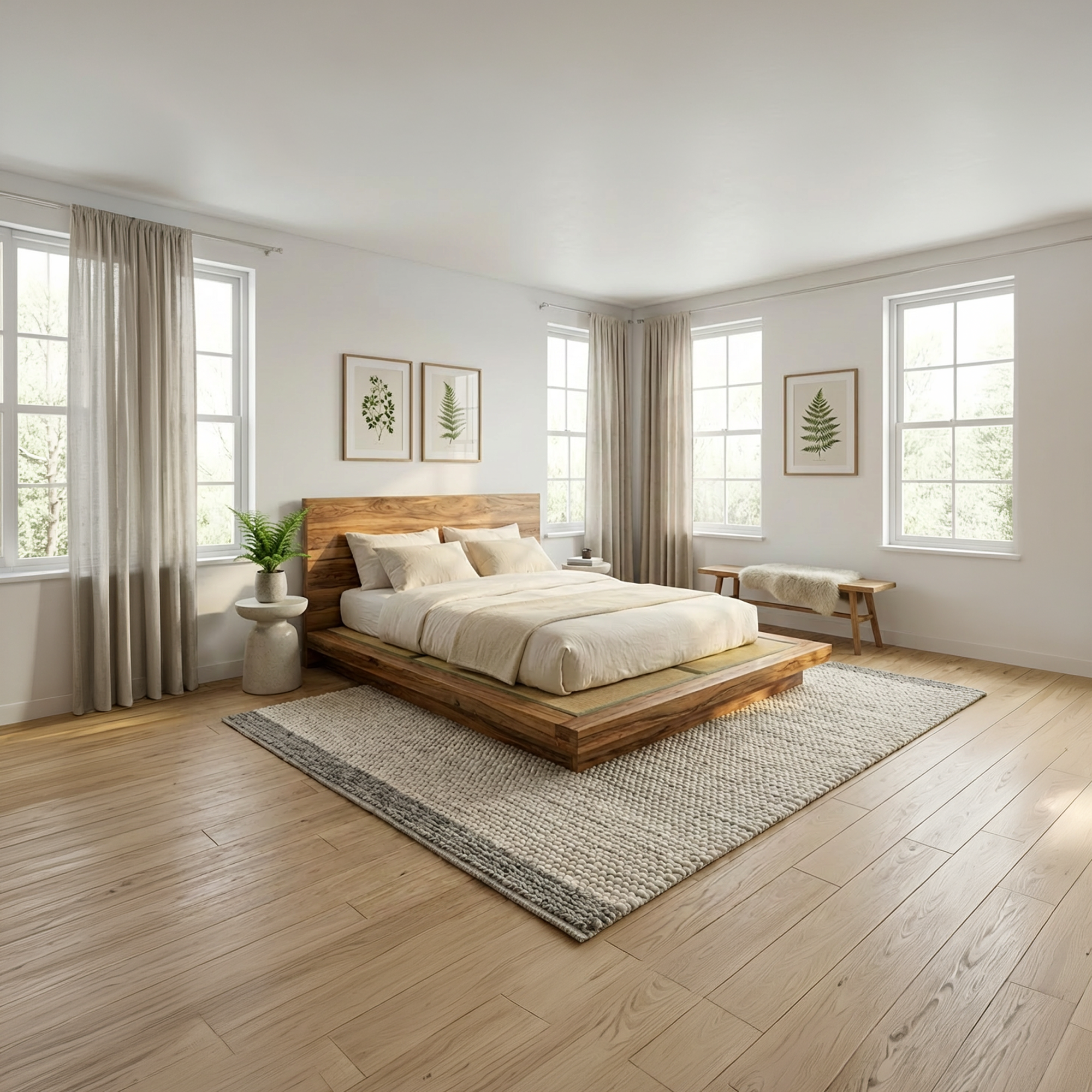 Rustic Artistic Bed Design For Bedroom And Guest Room SINLKIWB094