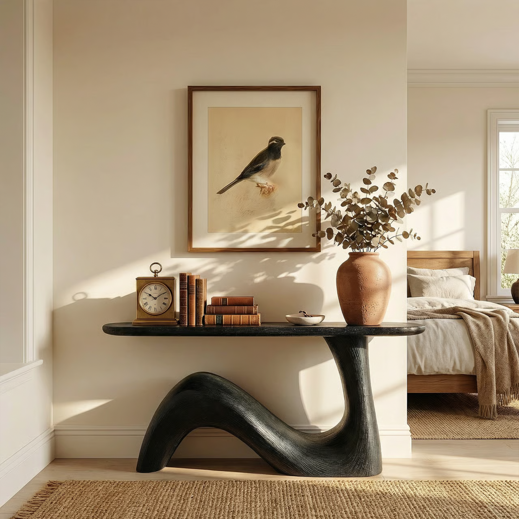 Organic Sculptural Console Table Living Room Sofa Back Entryway SINLKICS490
