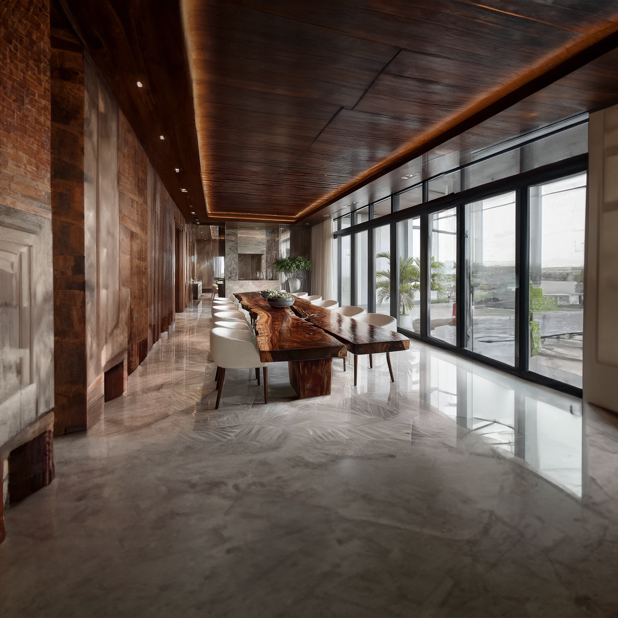 Rustic Handcrafted Wooden Dining Table Dining Room SINLKIDT095