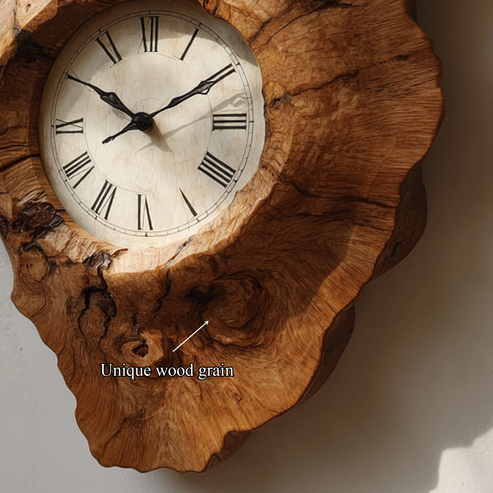 Rustic Organic Handmade Wood Wall Clock Entryway Or Living Room SINLKICK004