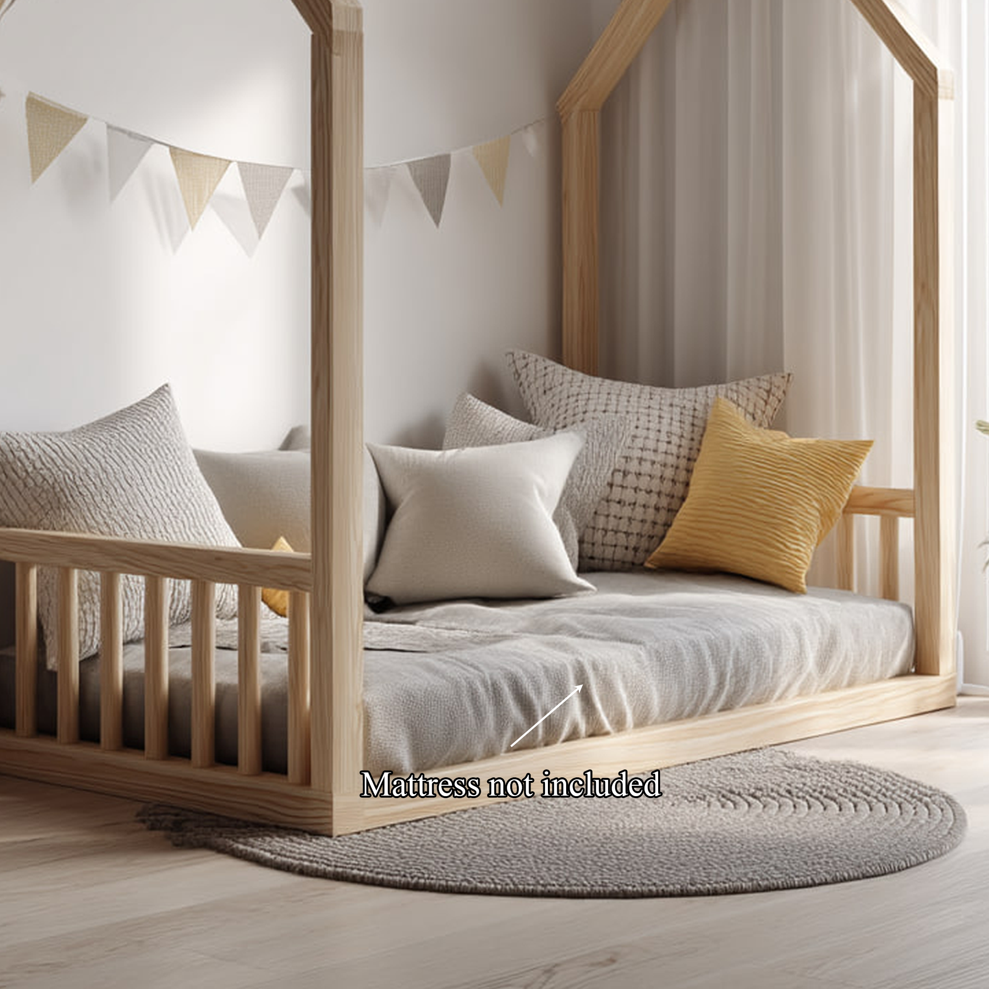 Mid Century House Bed Toddler Bedroom SINLKIWB60