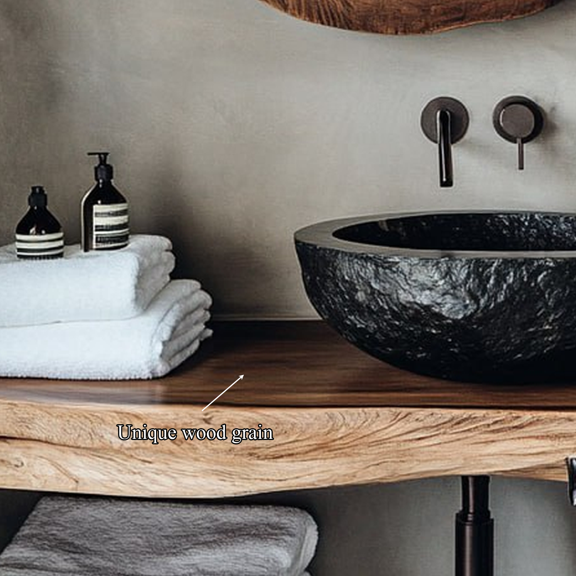 Midcentury Floating Shelf Farmhouse Bathroom SINLBRV118