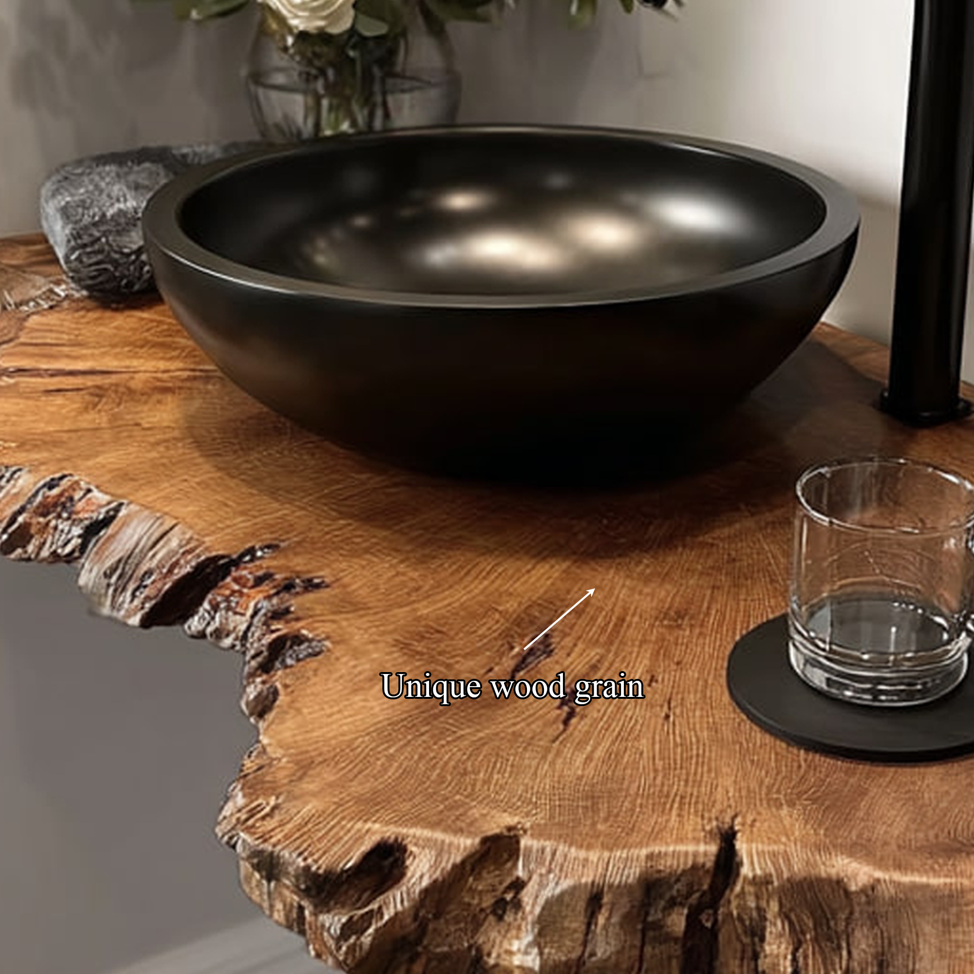 Rustic Floating Shelf Narrow Vanity Washroom SINLKIBRV146