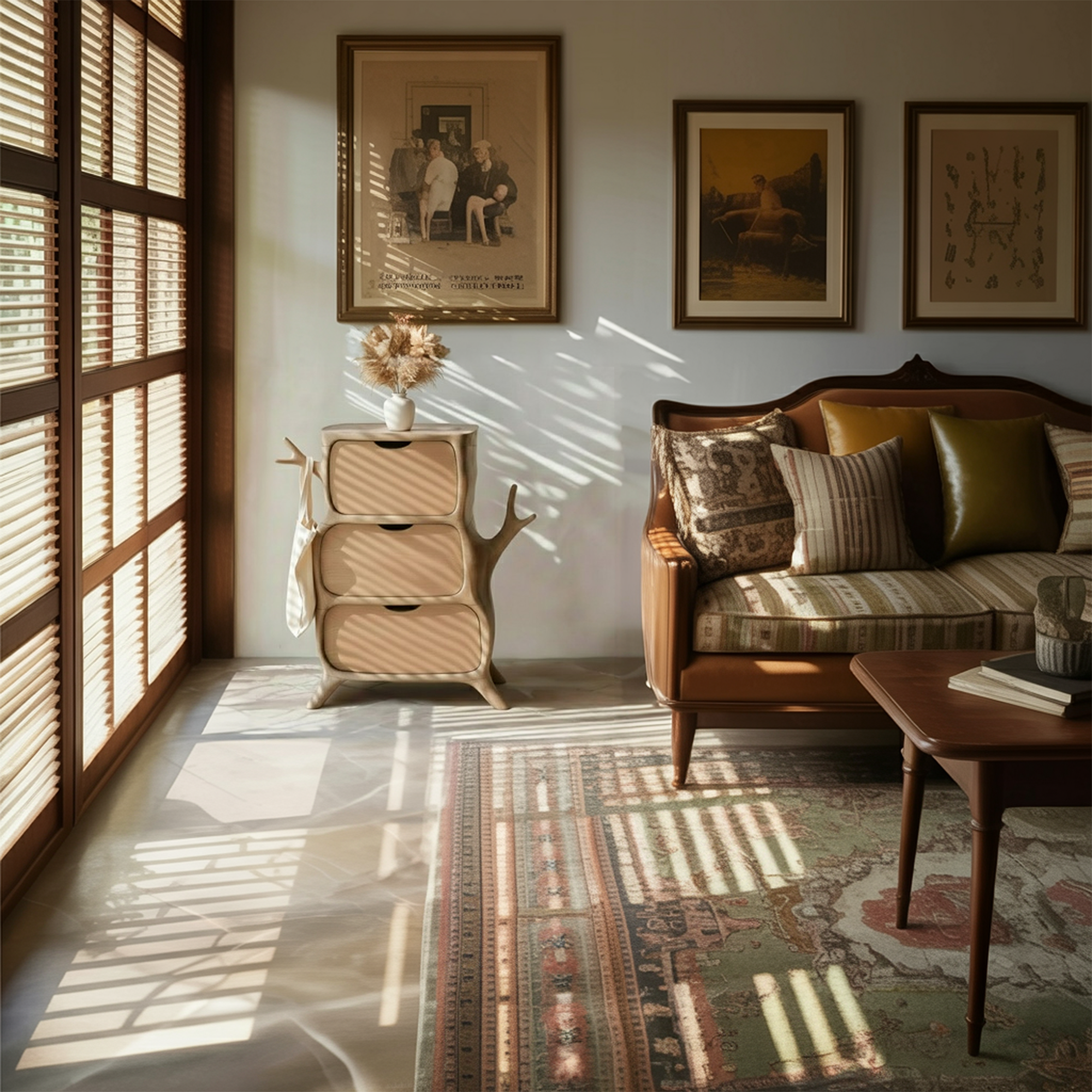 Rustic Wooden Storage Cabinet Living Room Furniture SINLKISC331