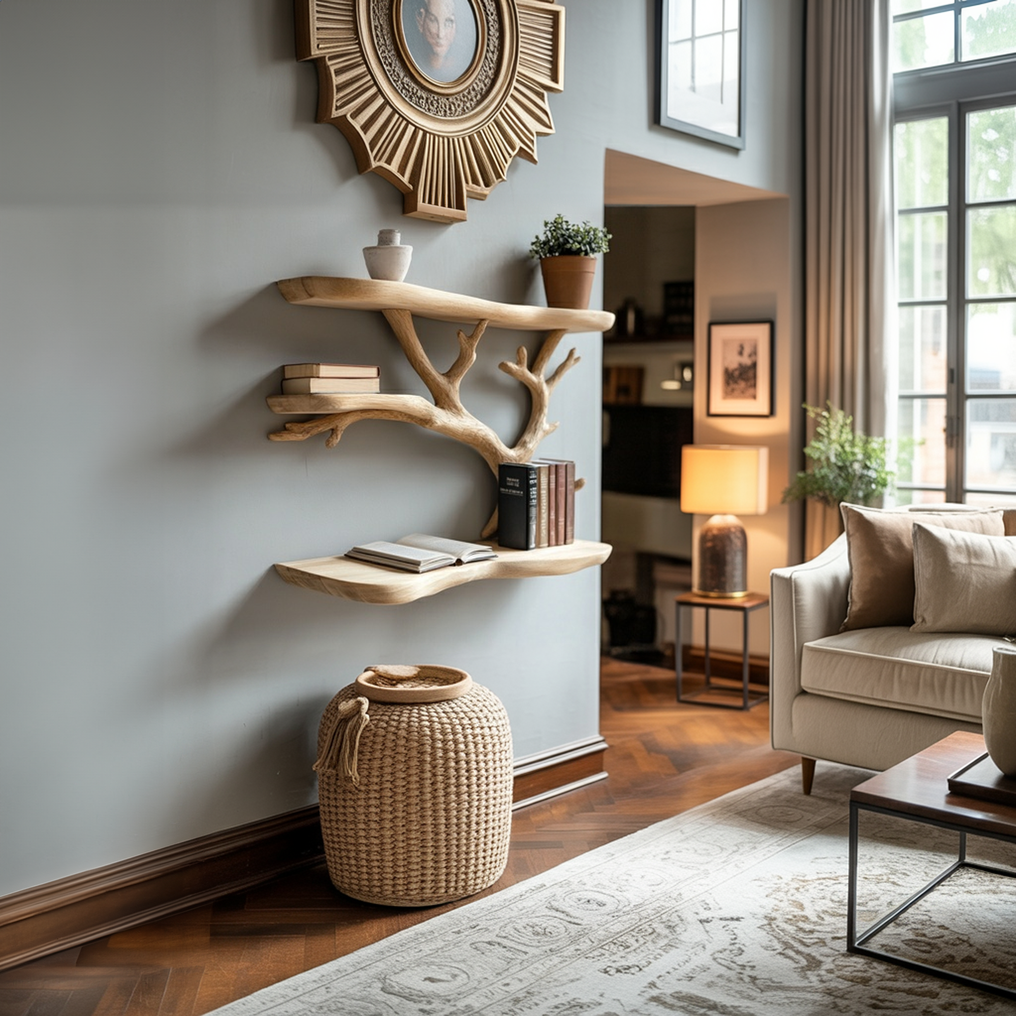 Branch Shape Wall Shelf Bedroom And Living Room SINLKITBS107