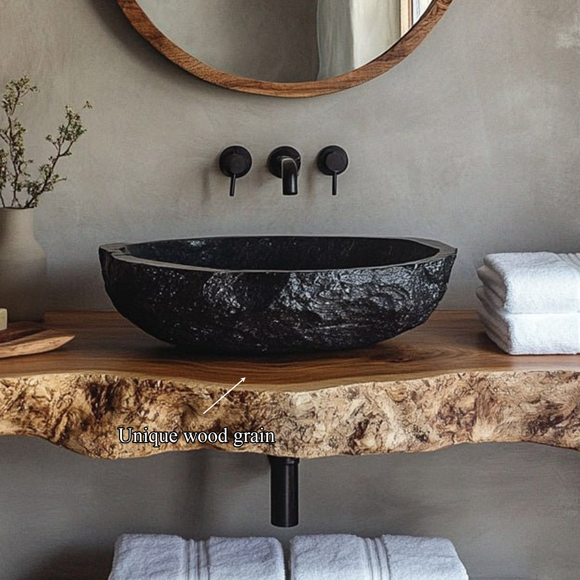 Rustic Floating Shelf Farmhouse Bathroom SINLBRV117