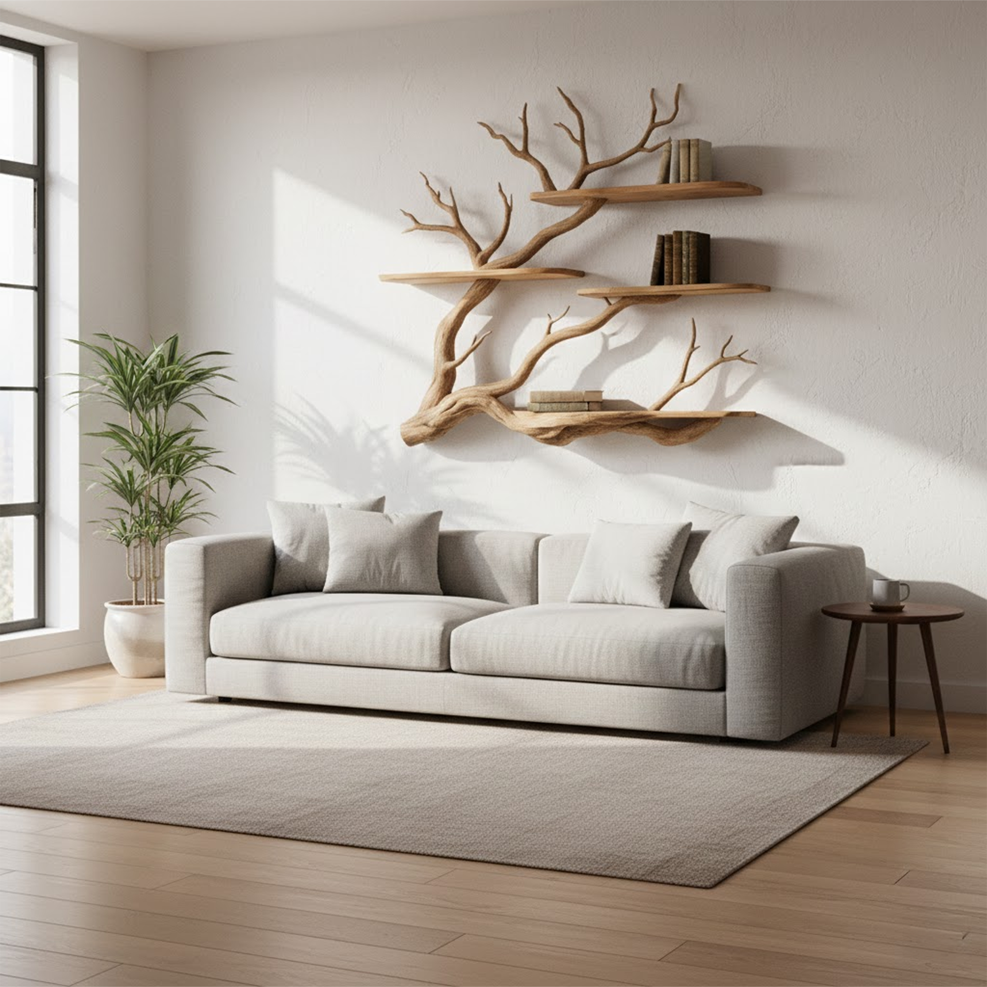 Nature Inspired Wall Shelf Reading Room And Bedroom SINLKITBS108